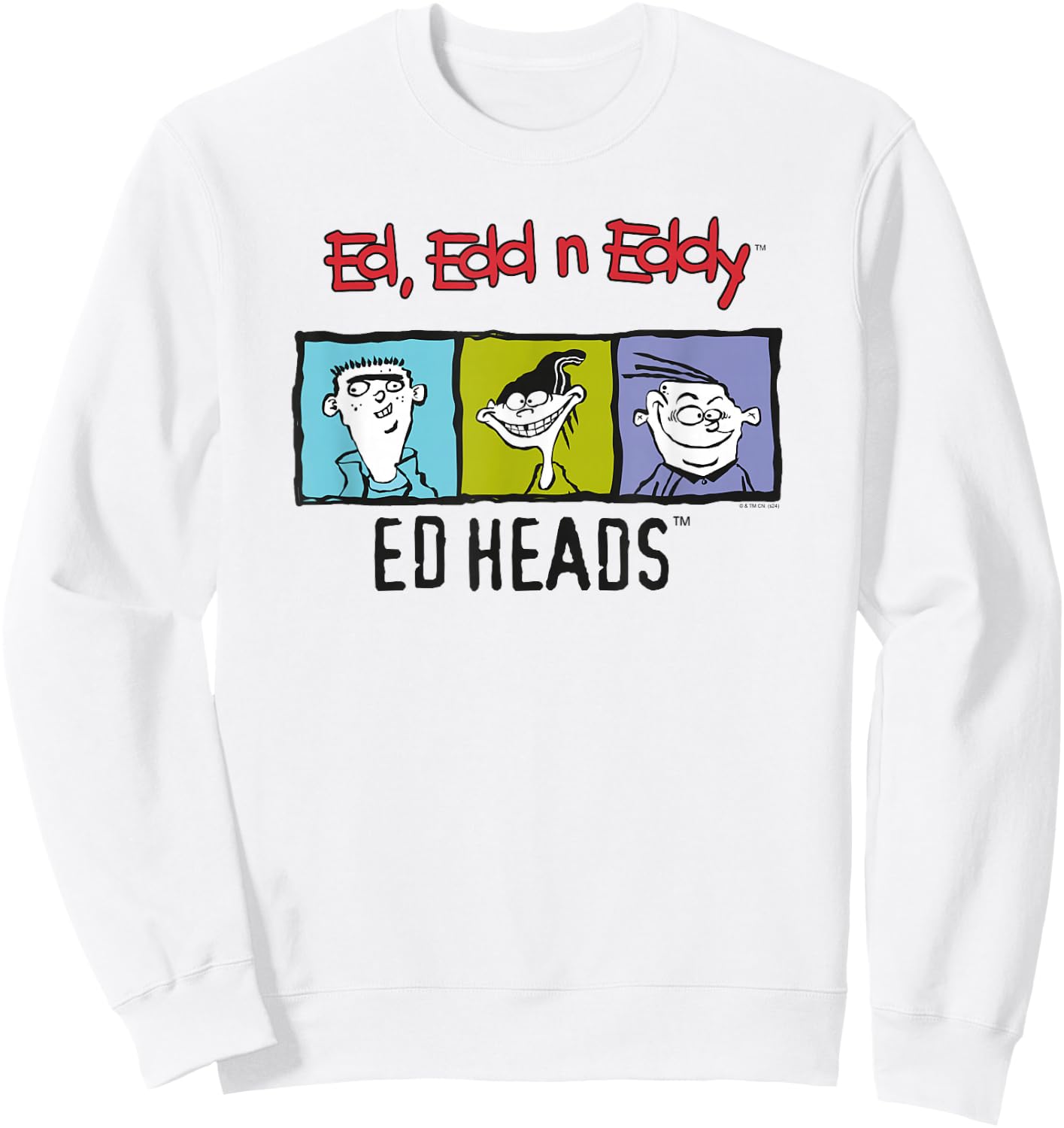 Ed, Edd n Eddy Heads Colorful Frame Sweatshirt - Sweatshirt | White