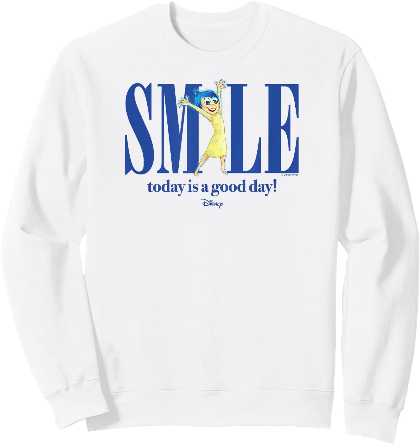 Inside Out 2 - Joy Movie Character Smile Today is A Good Day Sweatshirt - Sweatshirt | White