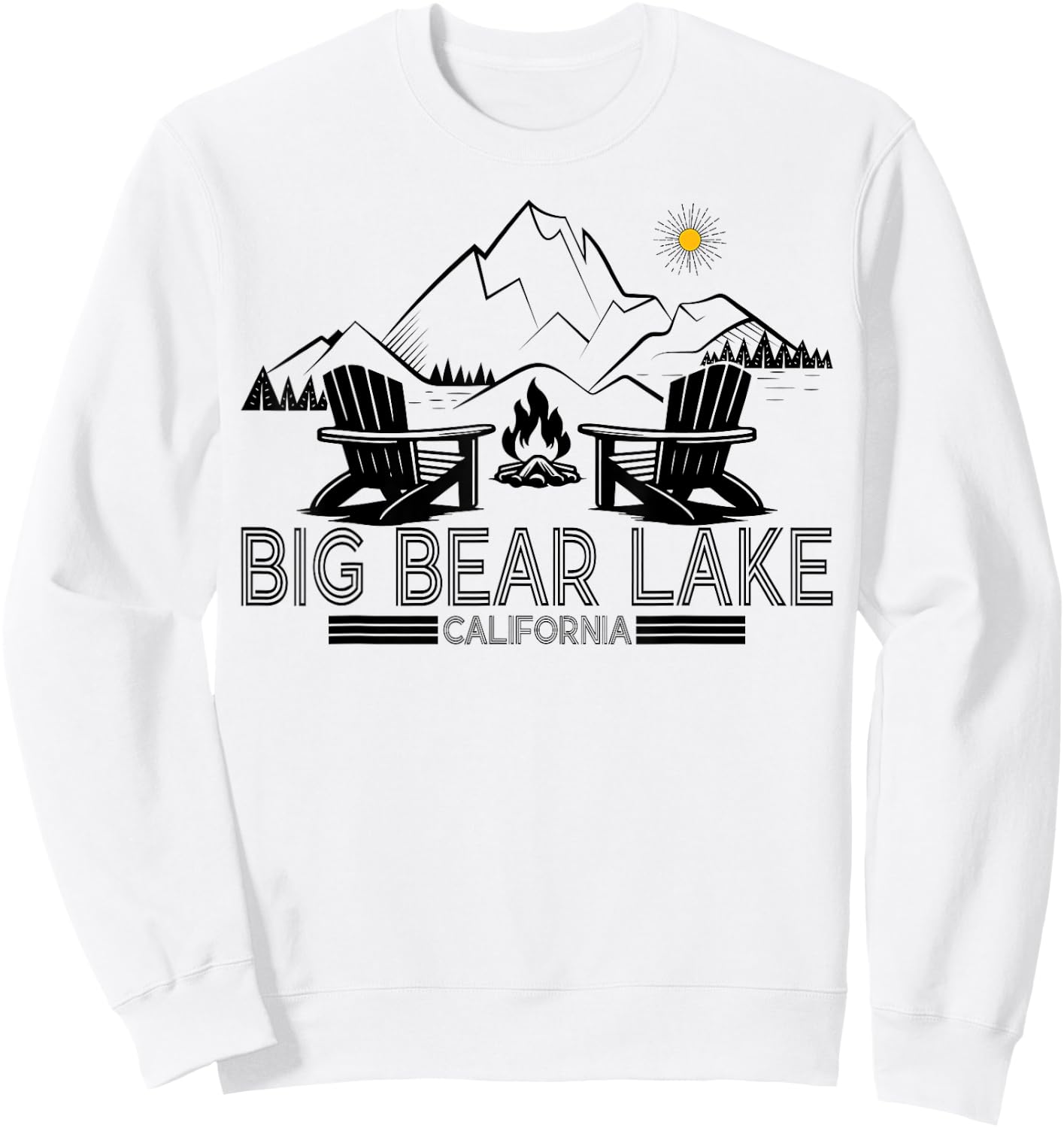 Big Bear Lake California Big Bear Family Mountains Vacation Sweatshirt - Sweatshirt | White