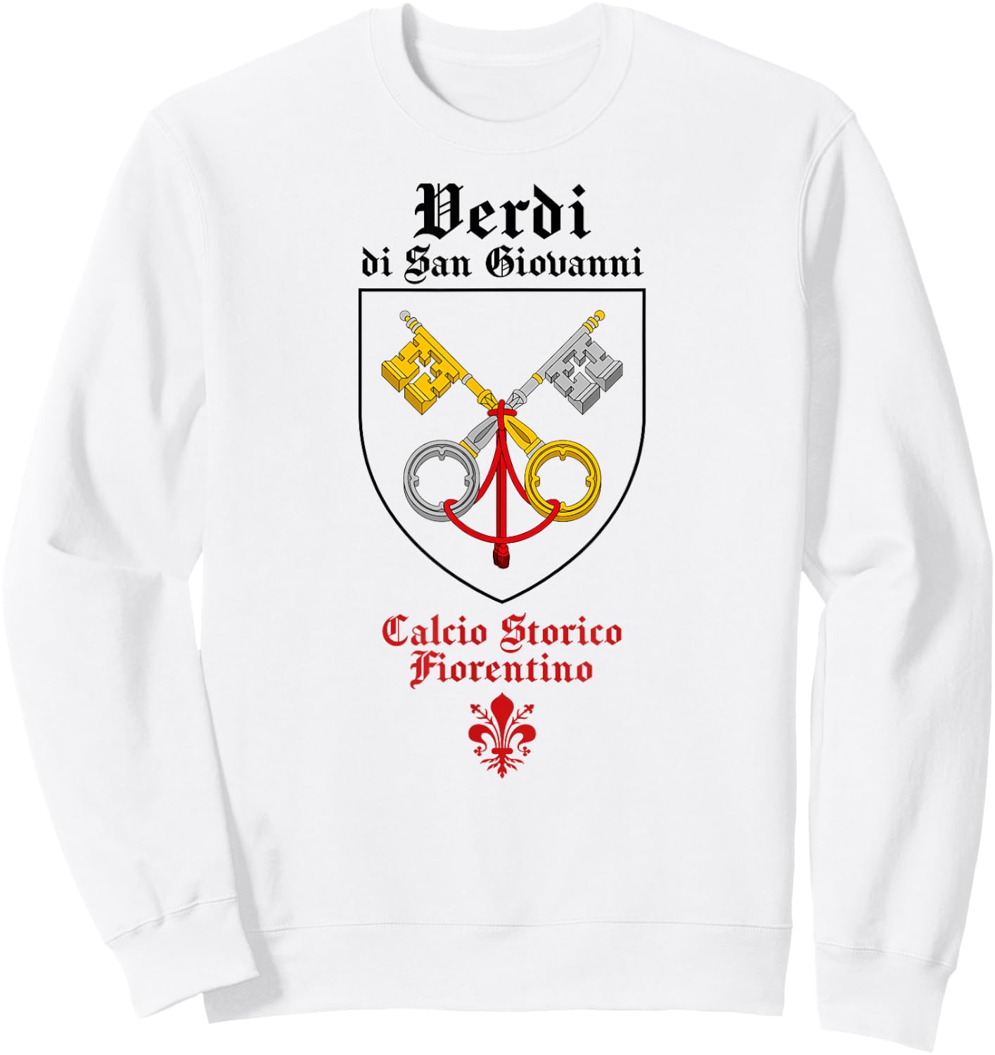 football fútbol florentin calcio storico fiorentino Verdi Sweatshirt - Sweatshirt | White