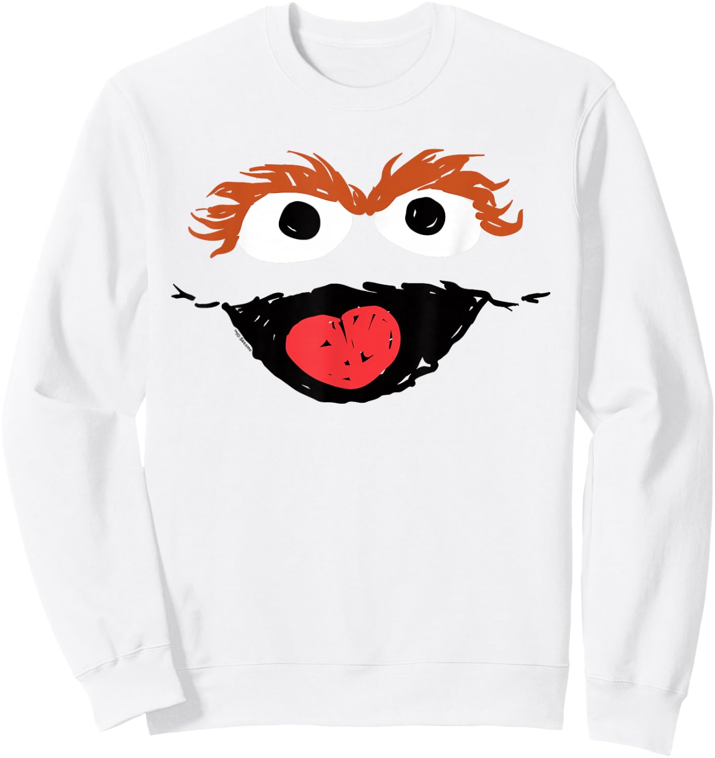 Sesame Street Oscar Crayon Sketch Halloween Costume Sweatshirt - Sweatshirt | White