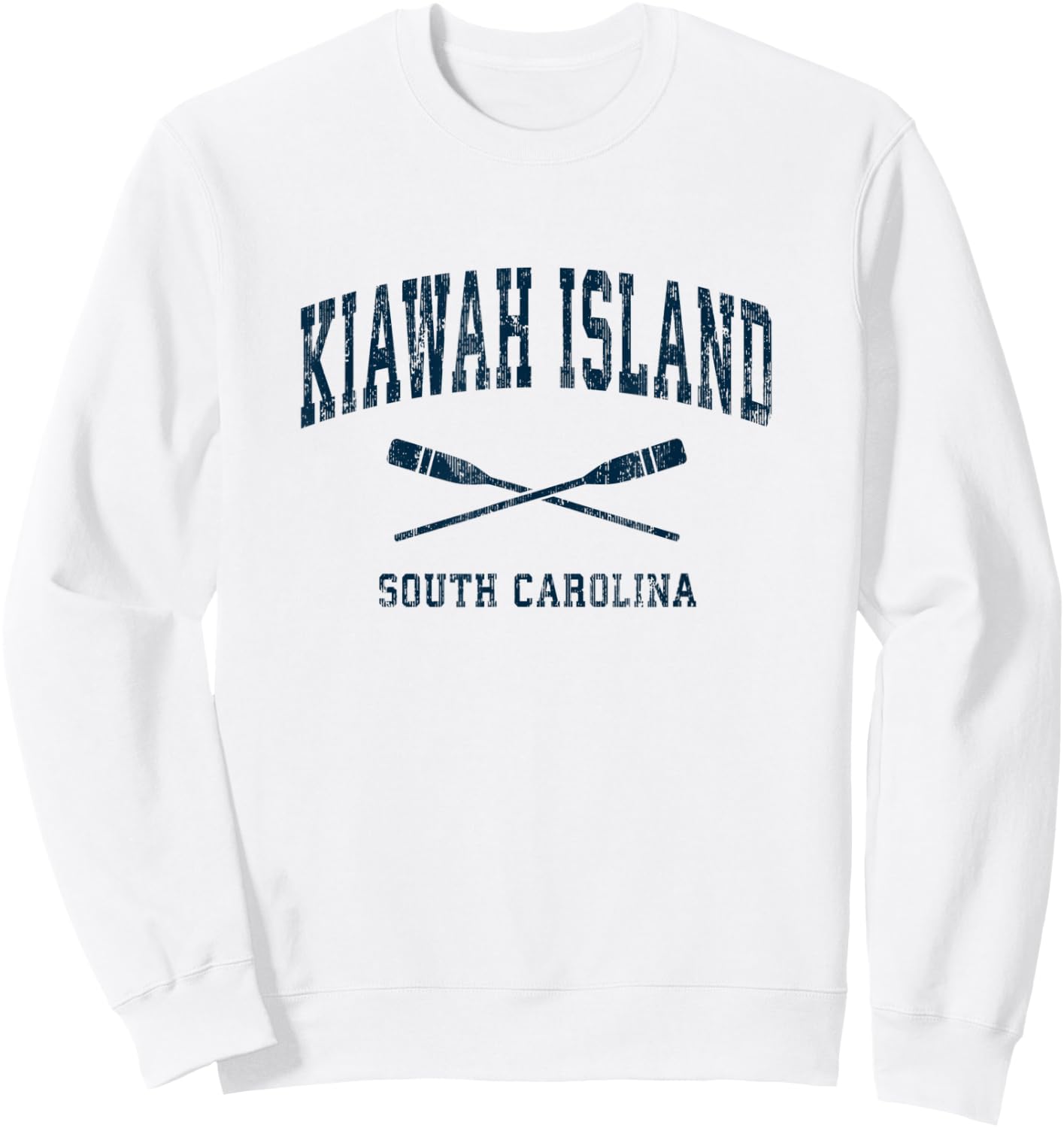 Kiawah Island South Carolina Vintage Nautical Paddles Sports Sweatshirt - Sweatshirt | White