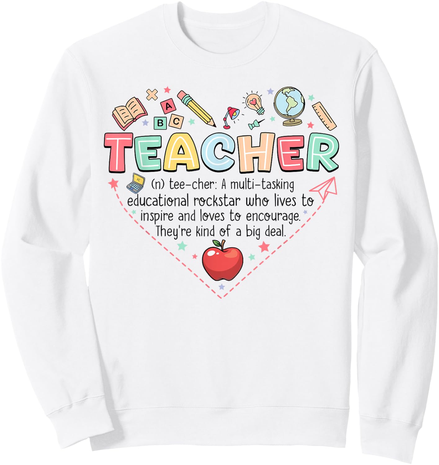 Teacher Definition For Teacher Appreciation Teacher Women Sweatshirt - Sweatshirt | White
