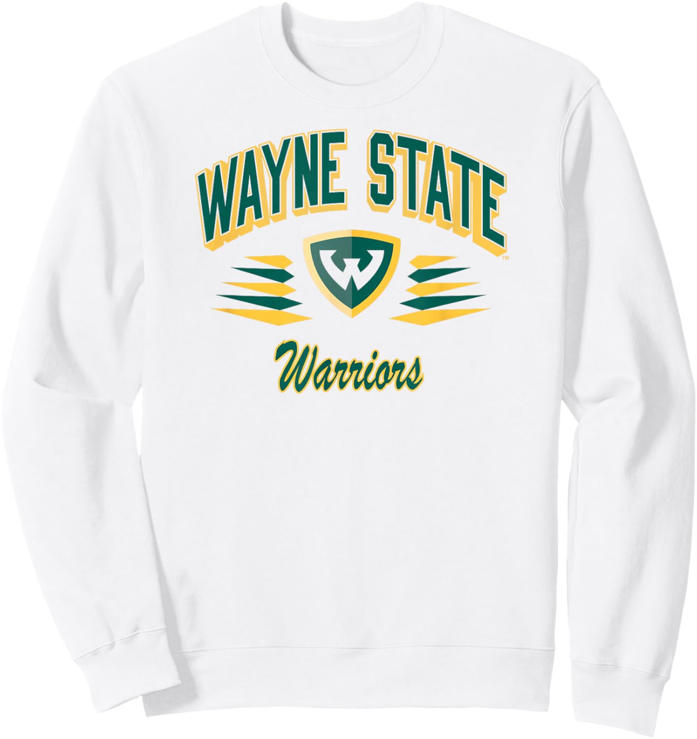Wayne State Warriors Retro Diamond White Officially Licensed Sweatshirt - Sweatshirt | White