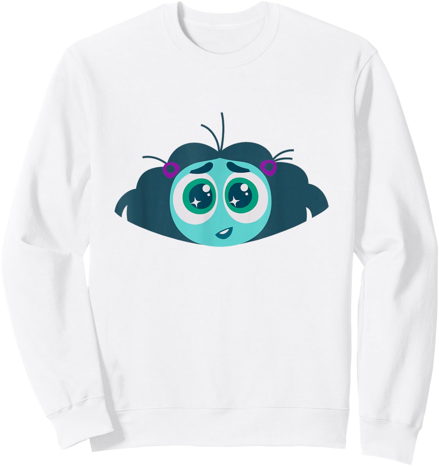 Disney Pixar Inside Out 2 Envy Big Head Logo Sweatshirt - Sweatshirt | White