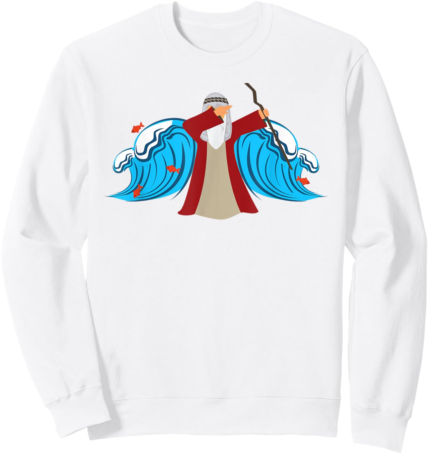 Dabbing Moses Dancing Dab Kids Adults Sweatshirt - Sweatshirt | White