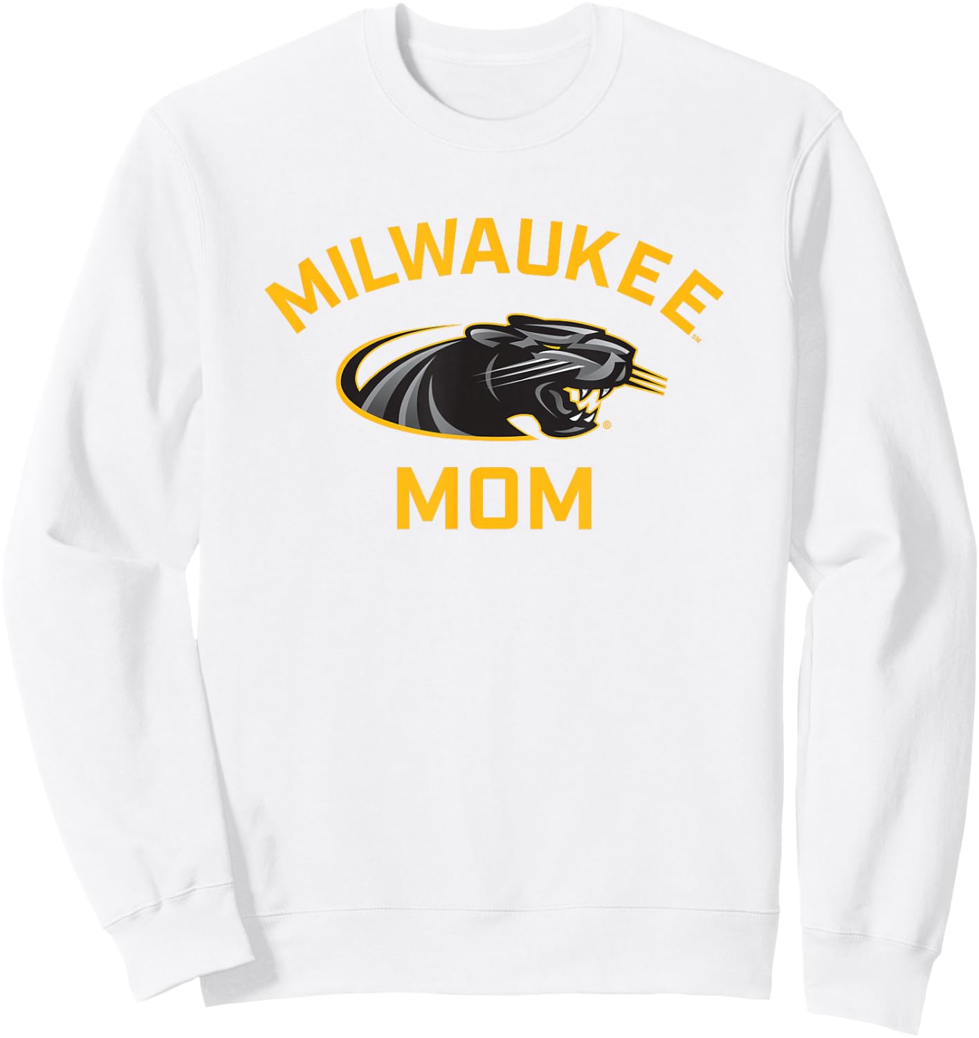 UW Milwaukee Panthers Arched Mom Sweatshirt - Sweatshirt | White