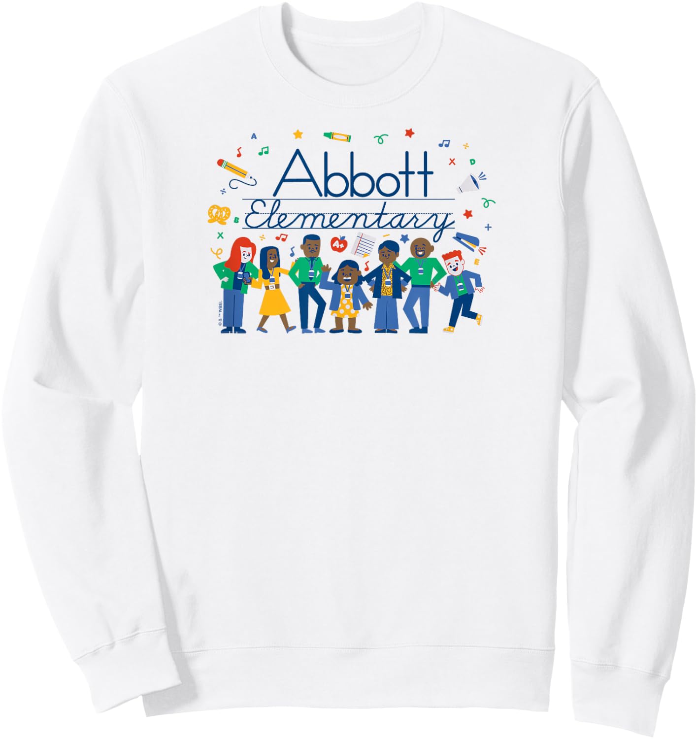 Abbott Elementary - Character Cast Lineup Sweatshirt - Sweatshirt | White