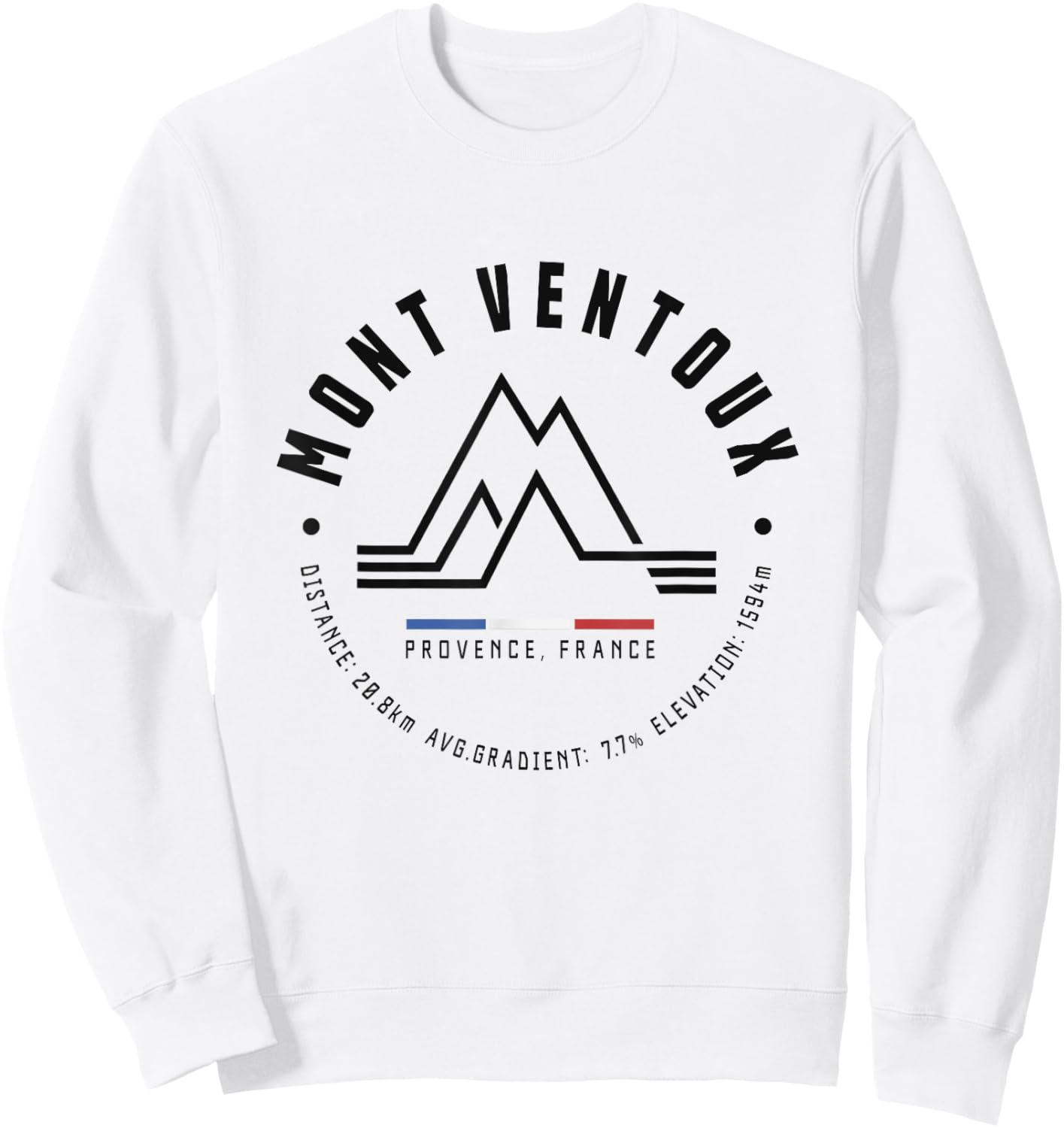 Mont Ventoux Mountain Pass France Cycling Racing Bike Sweatshirt - Sweatshirt | White