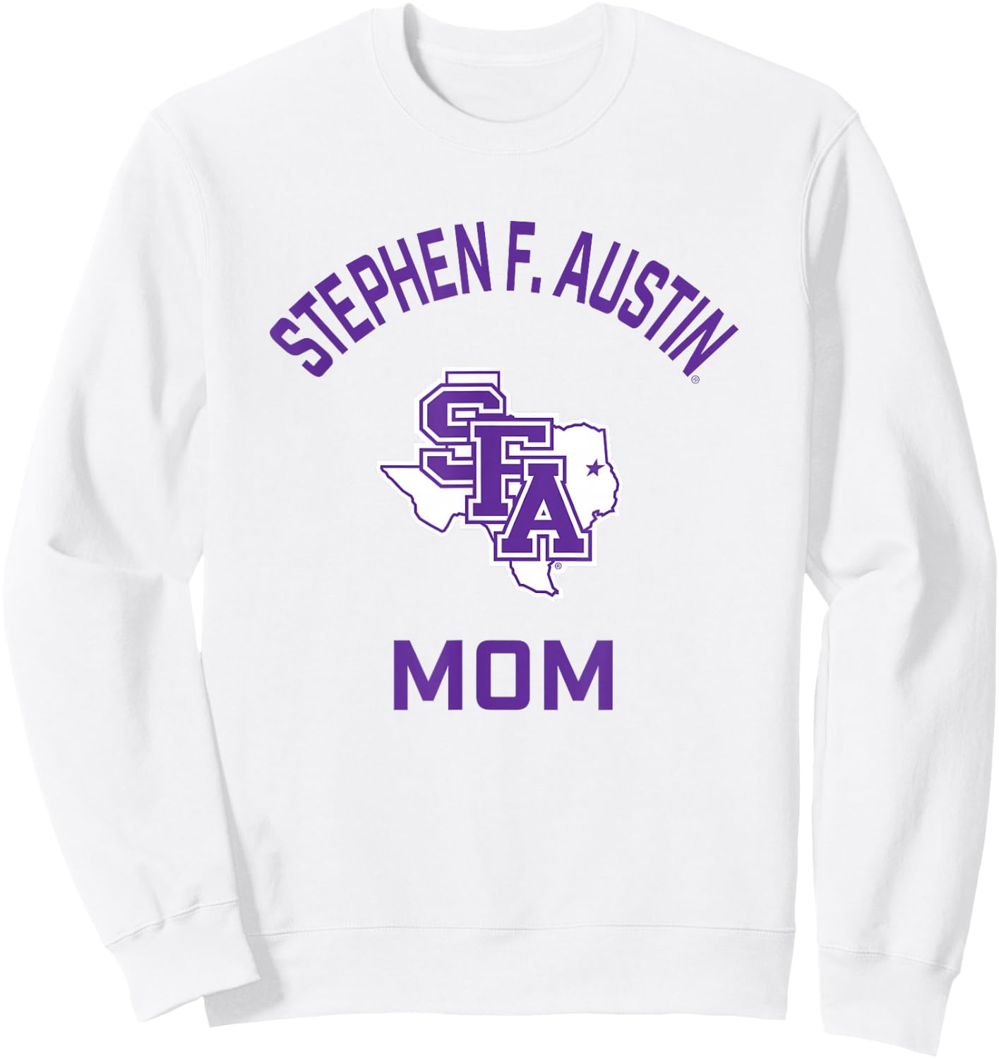 Stephen F. Austin State Lumberjacks Arched Mom Sweatshirt - Sweatshirt | White
