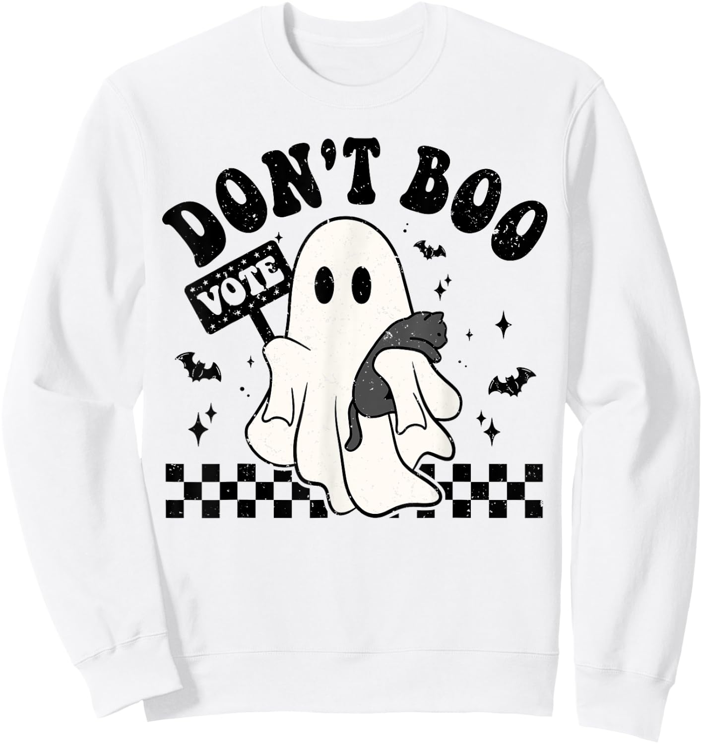 Don't Boo Vote Halloween Political Sweatshirt - Sweatshirt | White