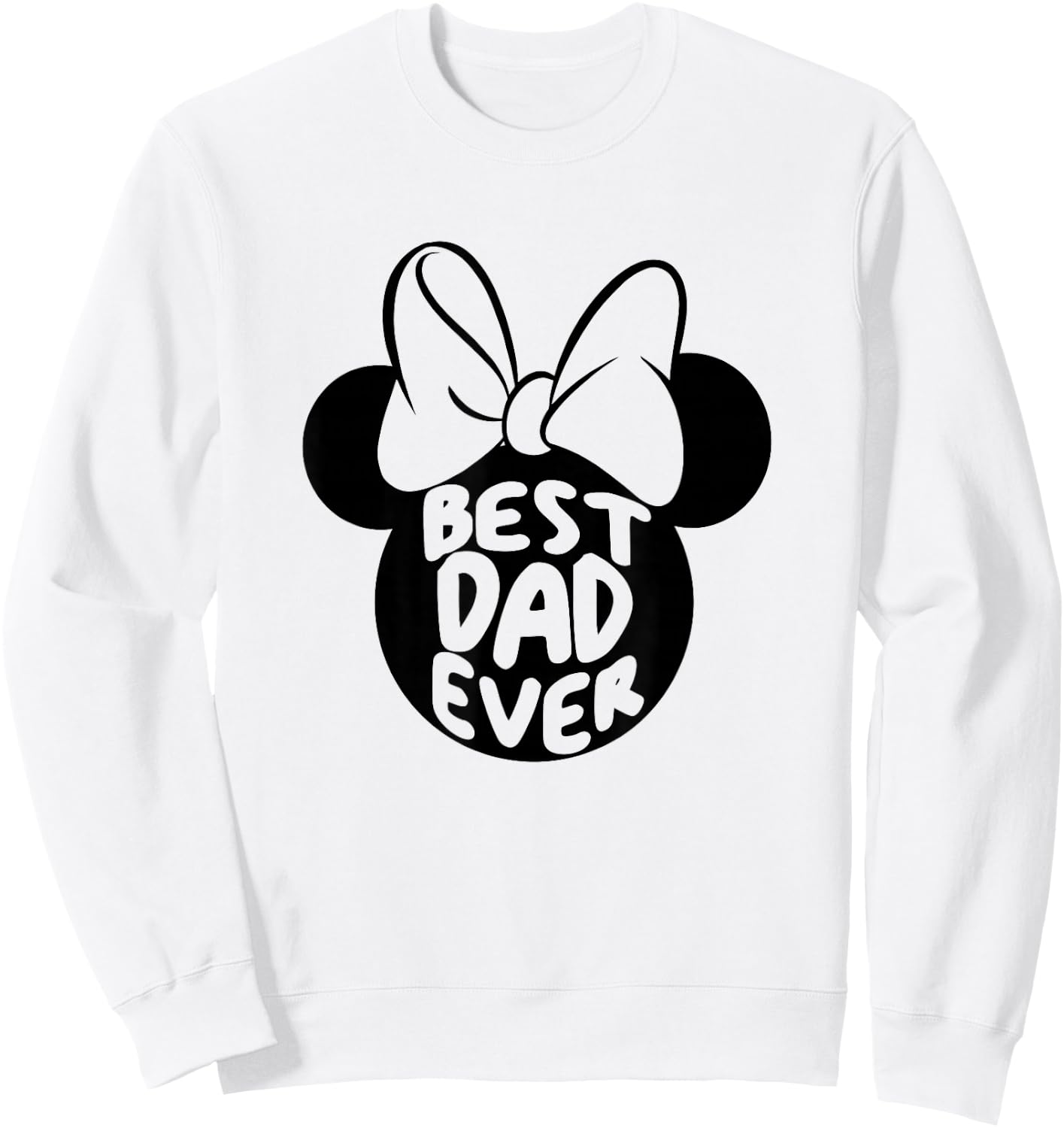 Disney Minnie Mouse Father's Day Best Dad Ever Bow Sweatshirt - Sweatshirt | White