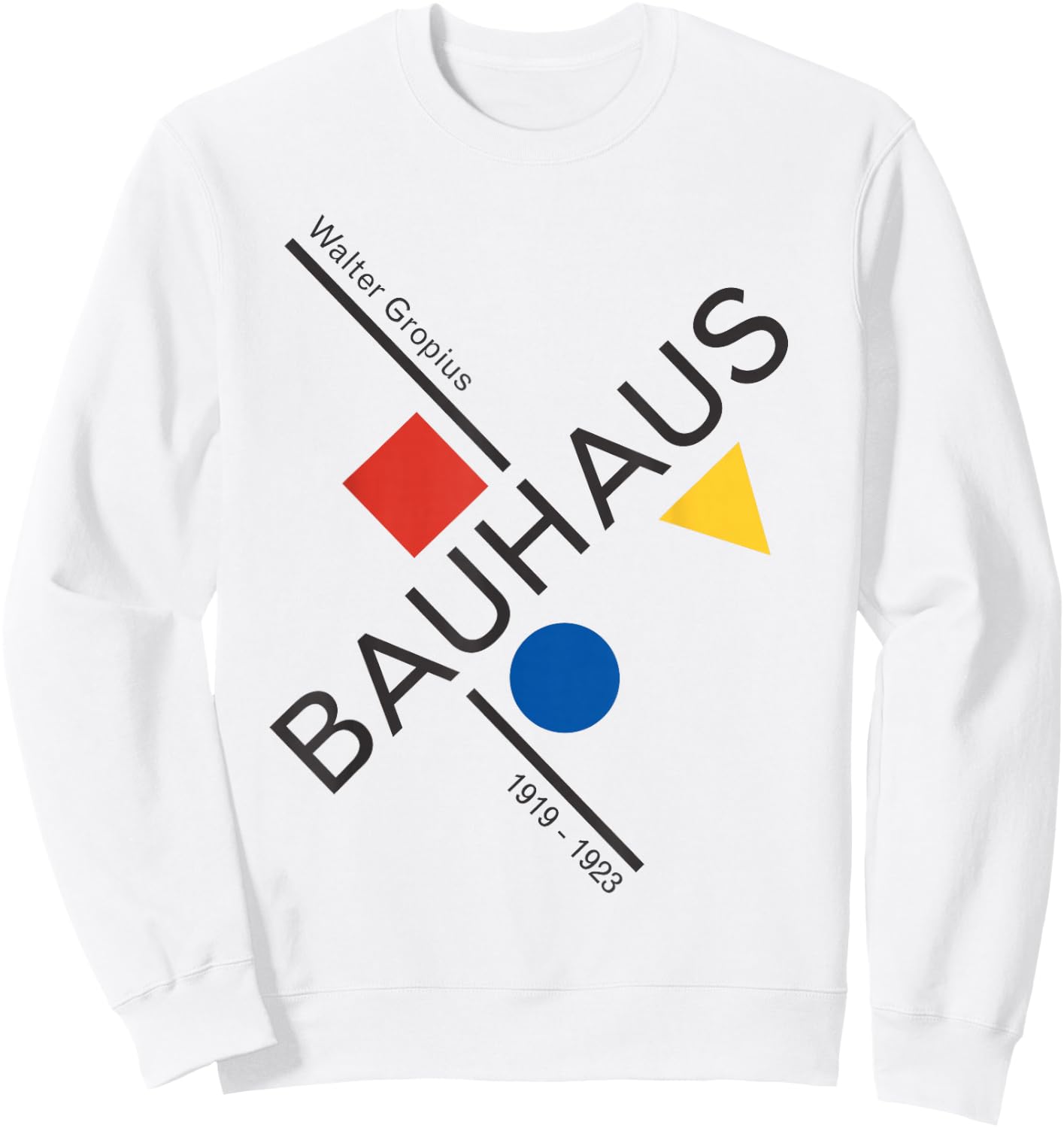 Bauhaus Movement T Shirt, 1923 Architecture Artwork Sweatshirt - Sweatshirt | White