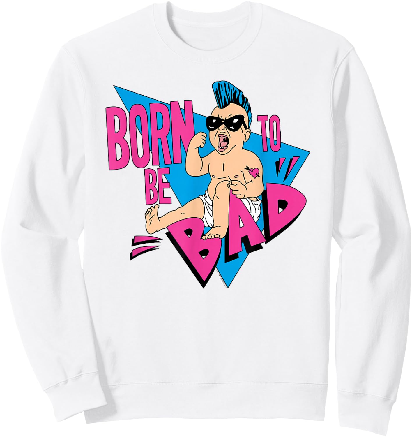 Ripple Junction Born to be Bad Mohawk Baby Sweatshirt - Sweatshirt | White
