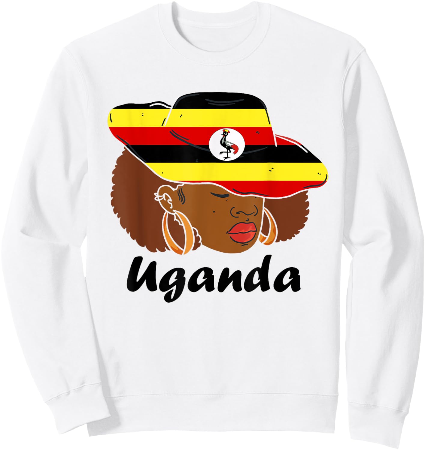 Uganda Woman Ugandan Pride Ugandan Flag Ugandan Roots Sweatshirt - Sweatshirt | White