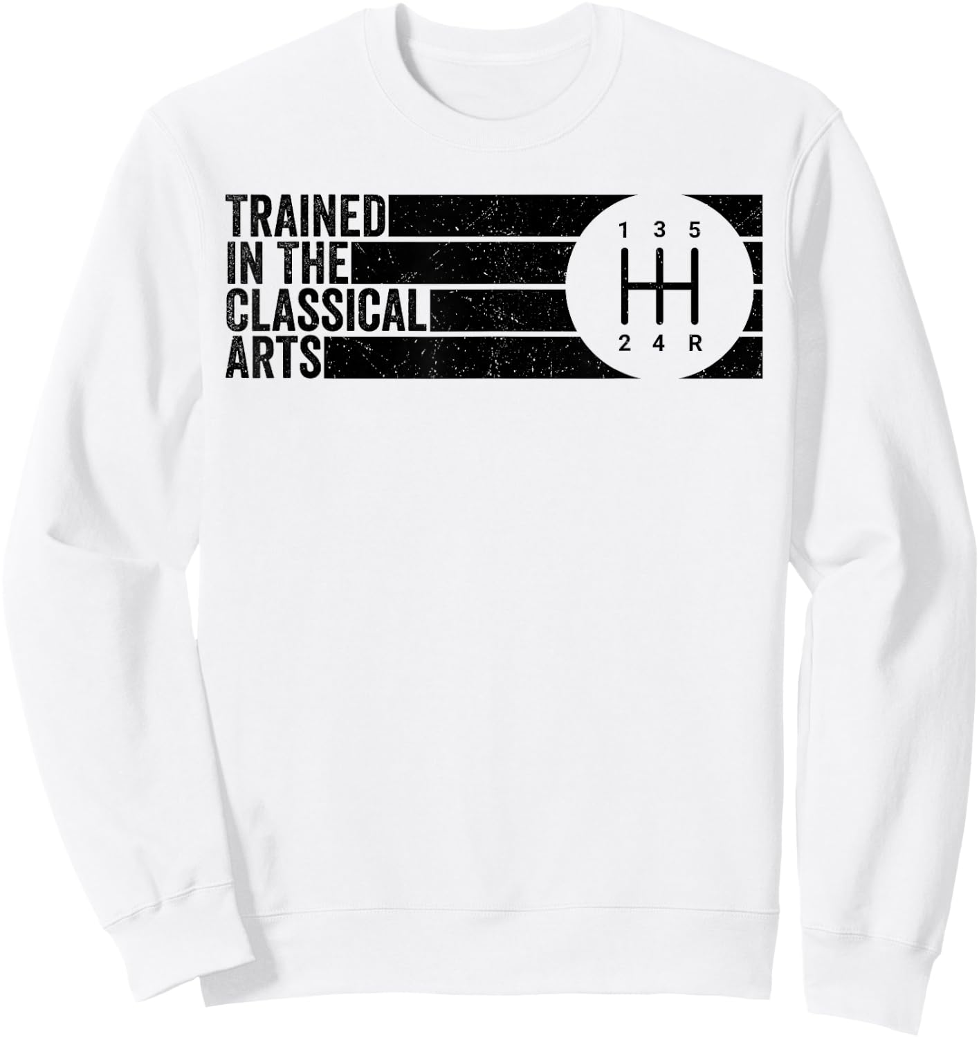 Trained In The Classical Arts 5 Speed Manual Transmission Sweatshirt - Sweatshirt | White
