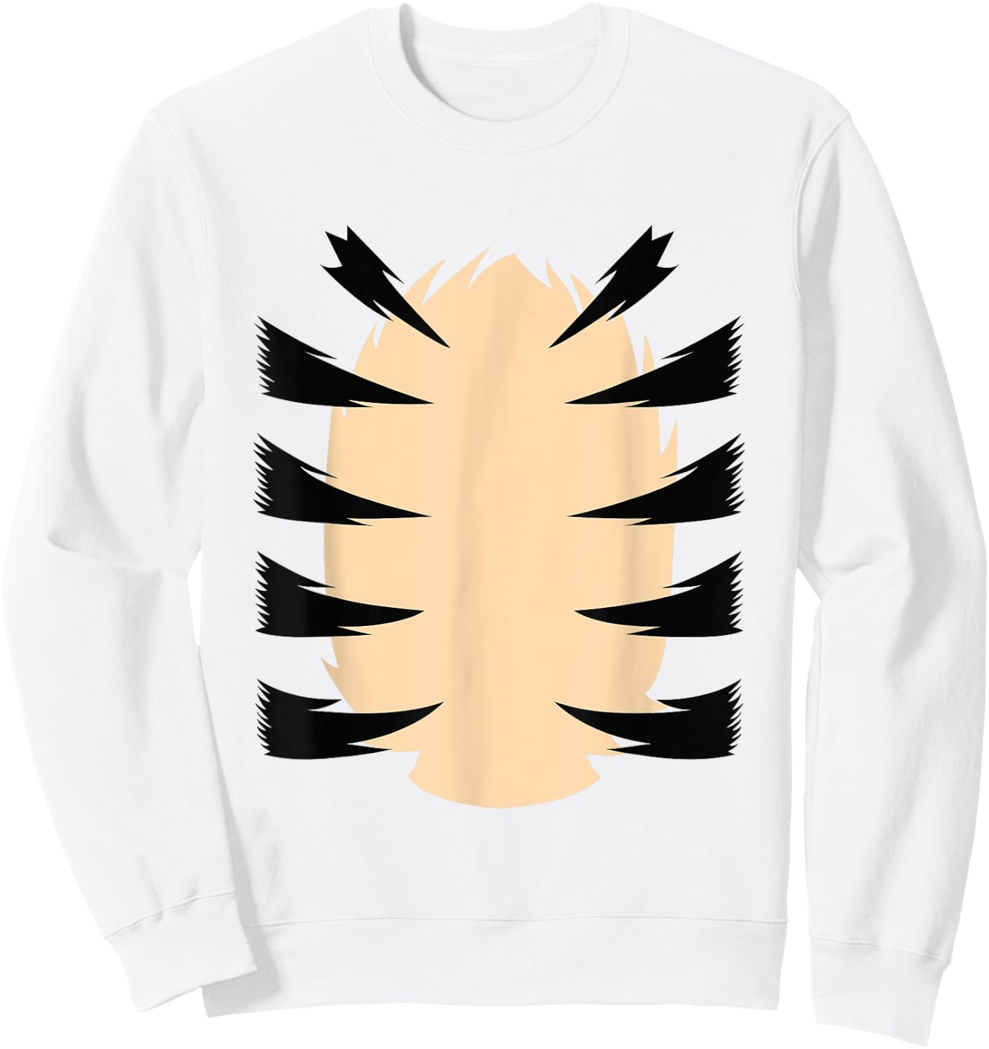 Funny Halloween Cute Tiger Belly Tiger Costume Sweatshirt - Sweatshirt | White