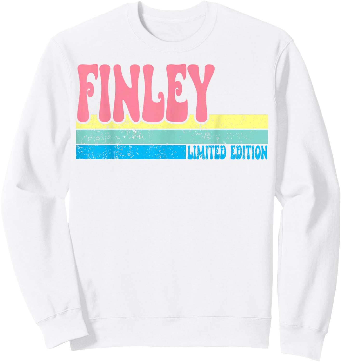 FINLEY Name Personalized Cute Idea Groovy Women FINLEY Sweatshirt - Sweatshirt | White