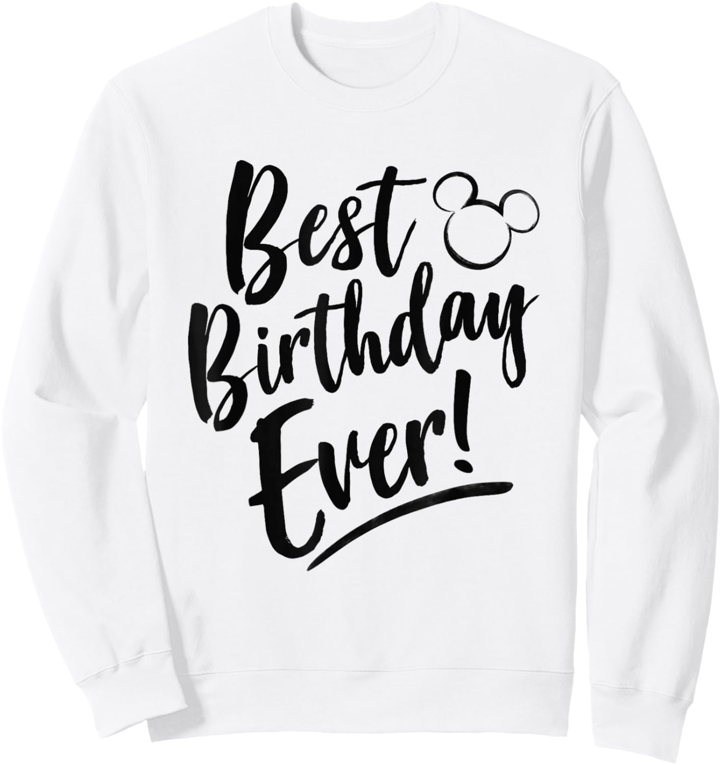 Disney Mickey And Friends Best Birthday Ever Classic Logo Sweatshirt - Sweatshirt | White