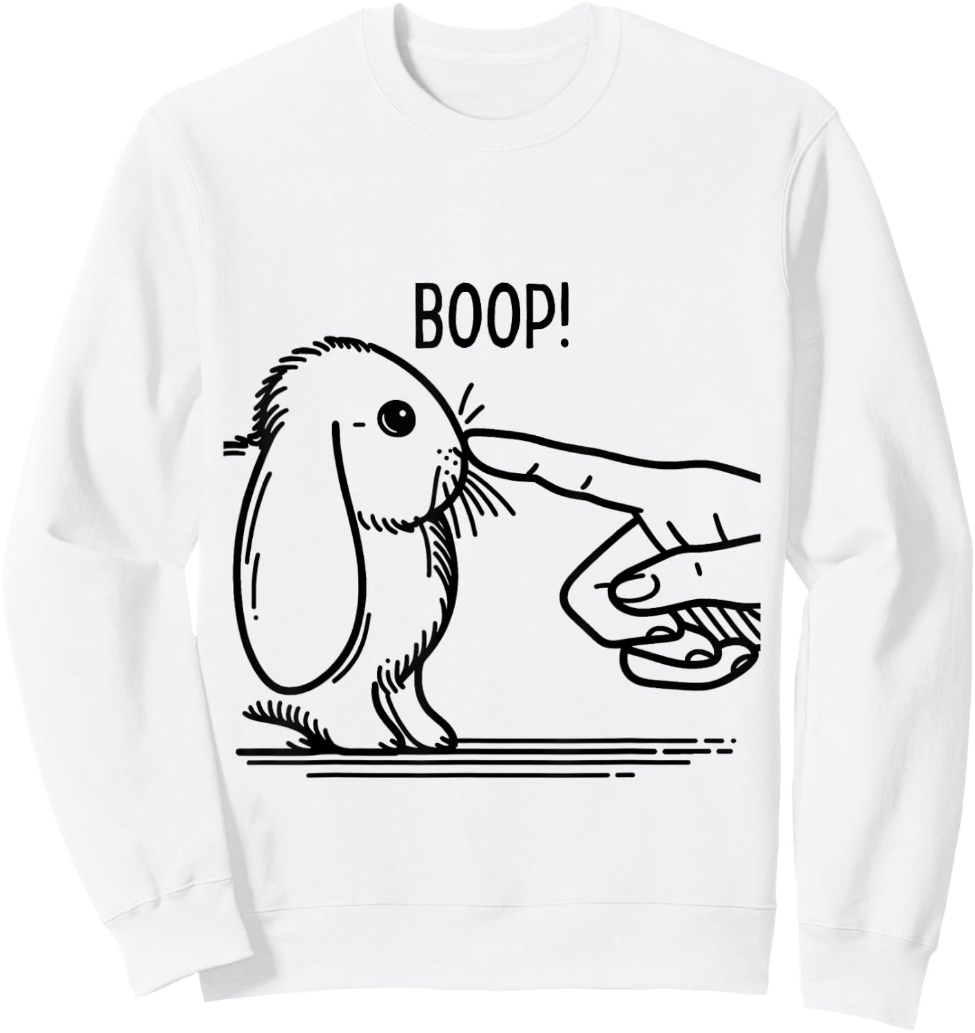 Boop Holland Lop Rabbit Men Women Kids Bunny Lover Sweatshirt - Sweatshirt | White
