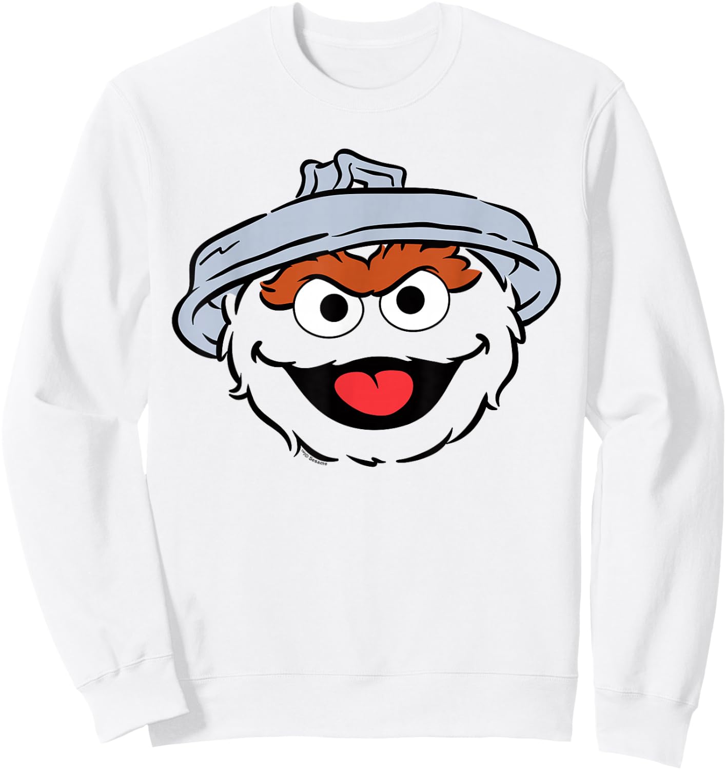 Sesame Street Oscar The Grouch Full Face Halloween Costume Sweatshirt - Sweatshirt | White