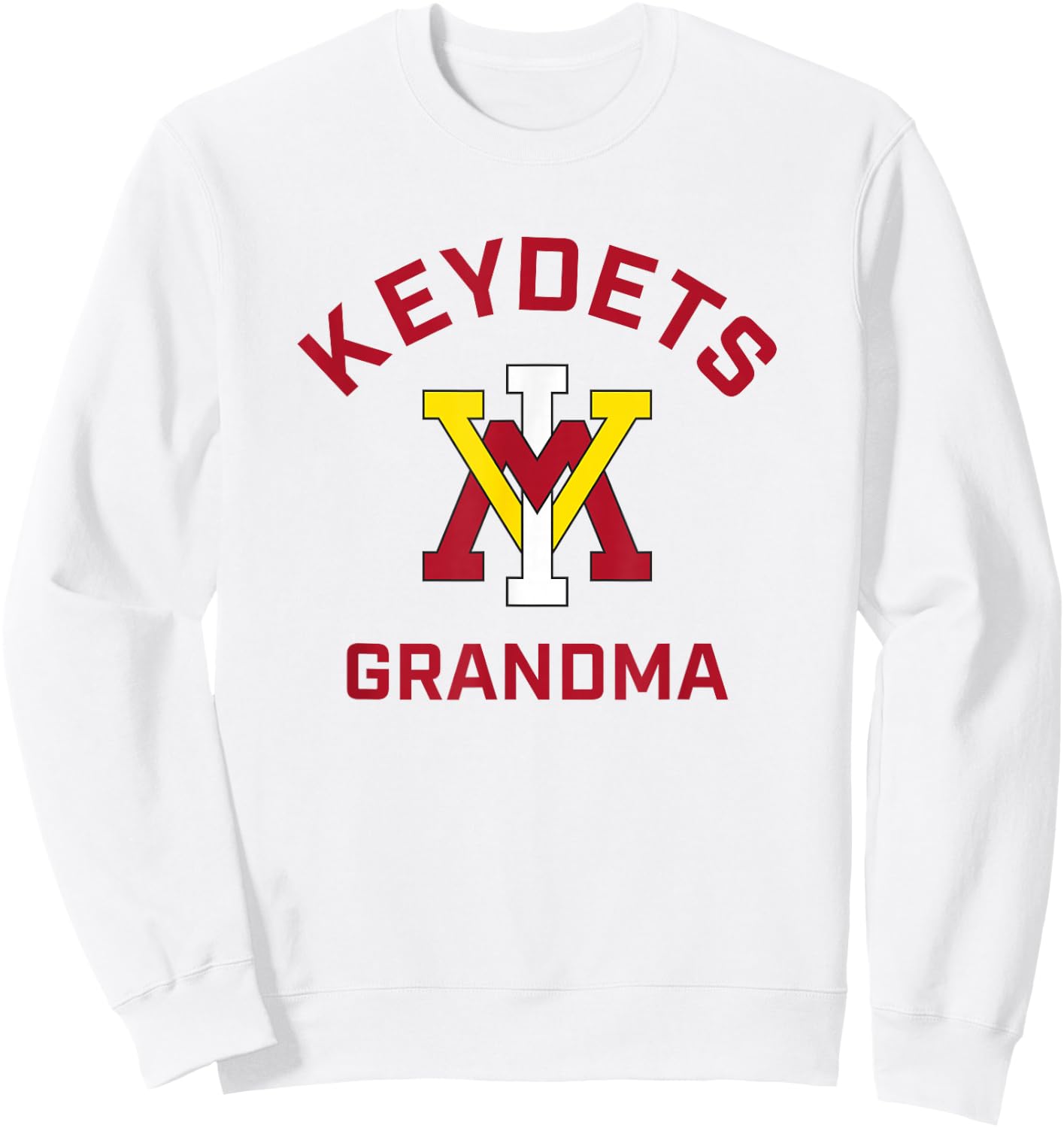 Campus Lab VMI Keydets Arched Grandma - Men's Grey Classic Fit Short Sleeve Cotton 100% - Small Sweatshirt - Sweatshirt | White
