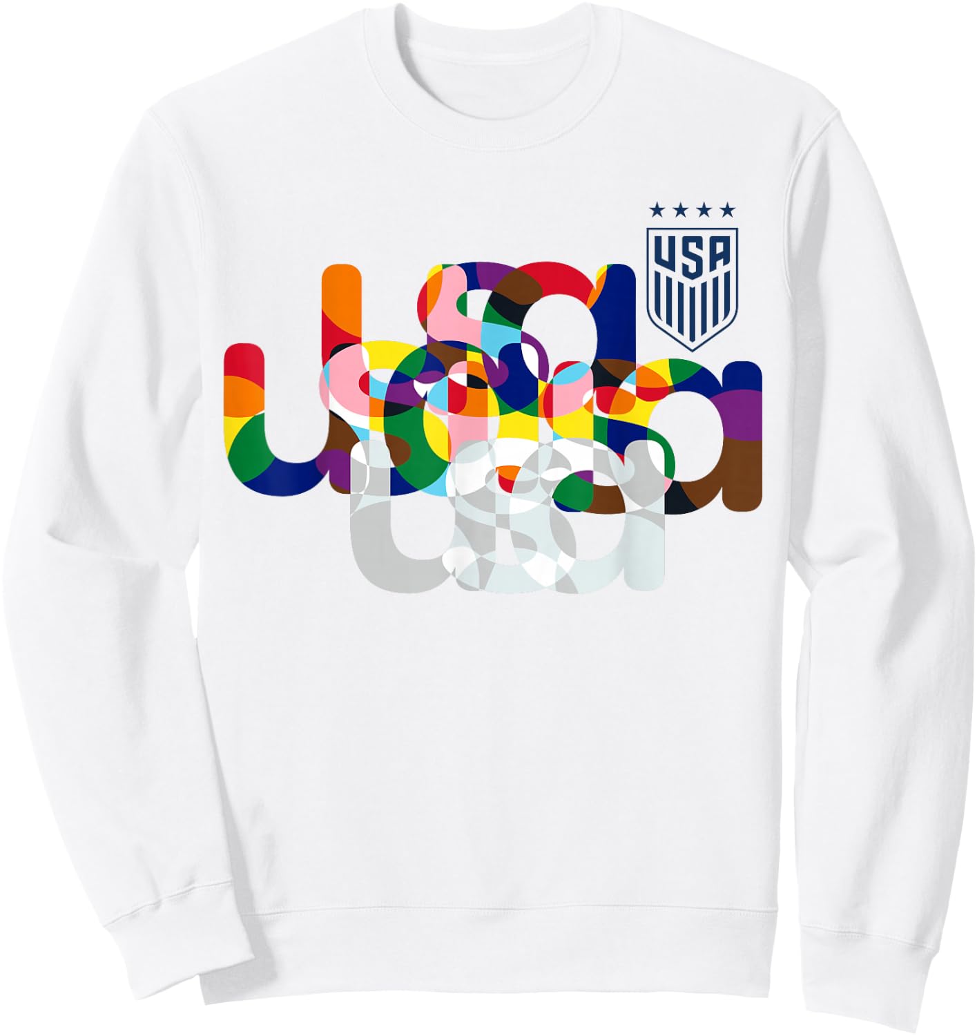 Officially Licensed U.S. Soccer USA Pride Sweatshirt - Sweatshirt | White