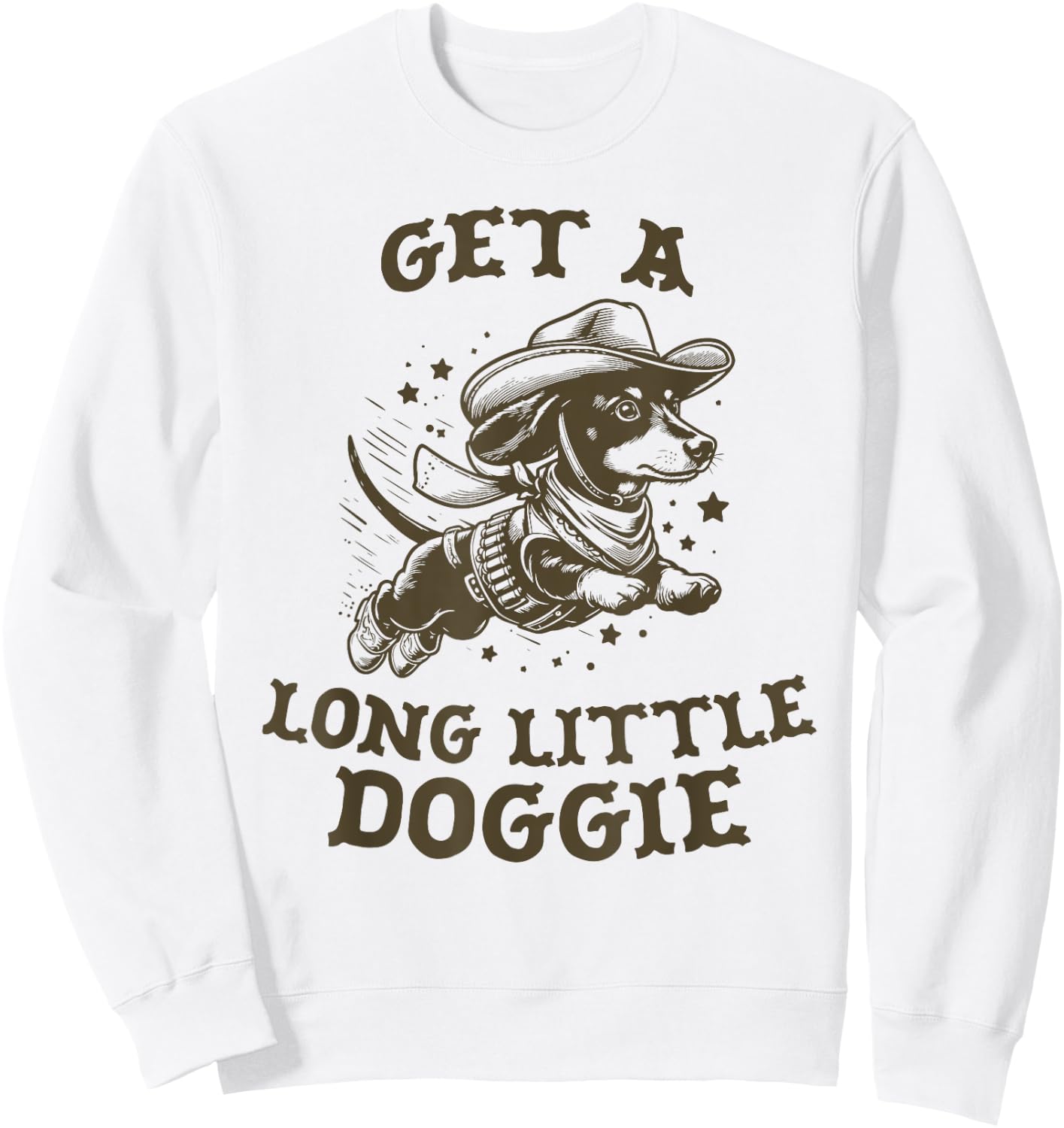Get A Long Little Doggie 1-DKGRN Sweatshirt - Sweatshirt | White