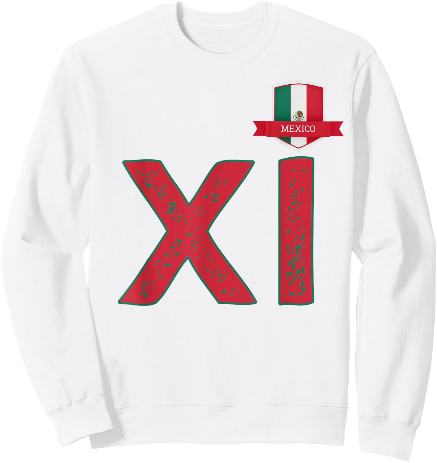 Mexico Human-Flag X and I Mexican México Sweatshirt - Sweatshirt | White