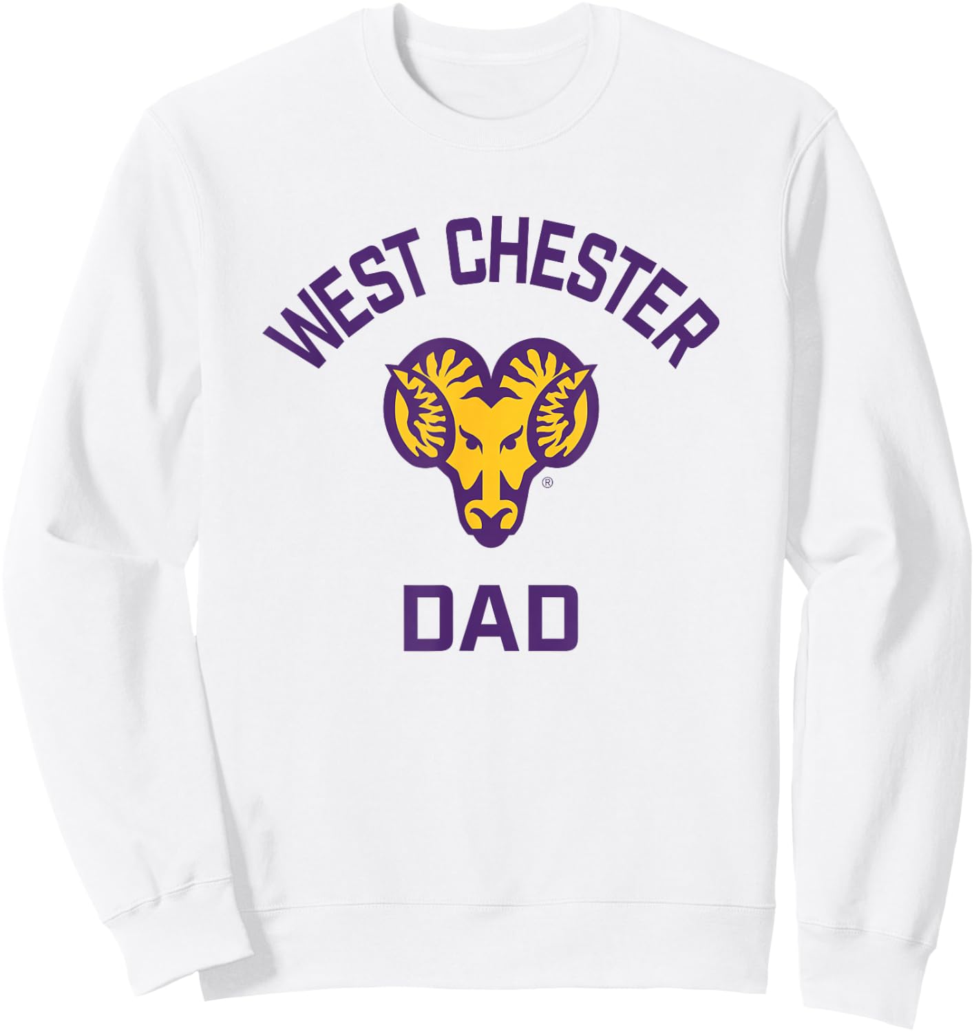 West Chester University Golden Rams Arched Dad Sweatshirt - Sweatshirt | White