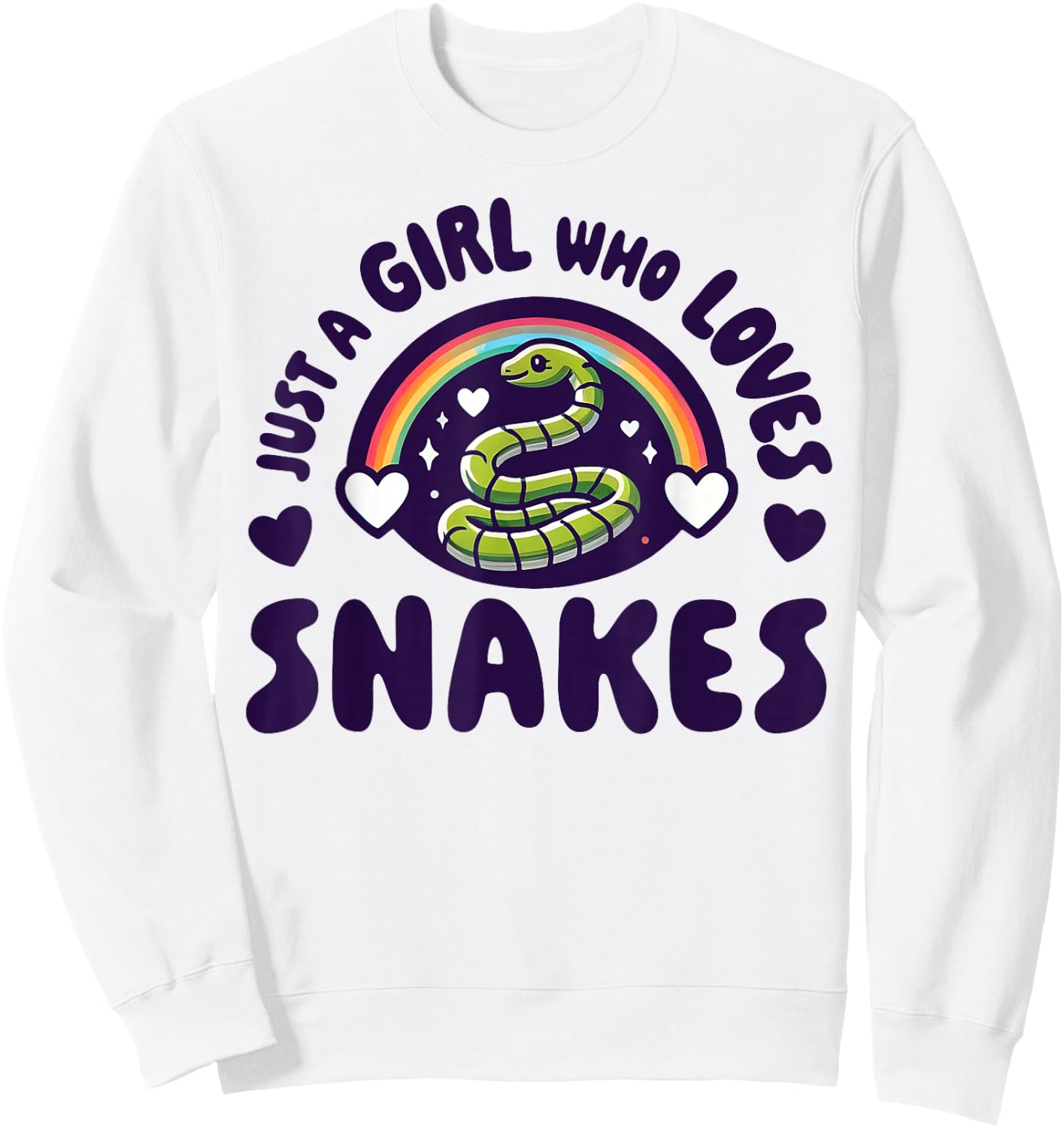 Snake Girl - Snake Women - I Love My Snake Sweatshirt - Sweatshirt | White