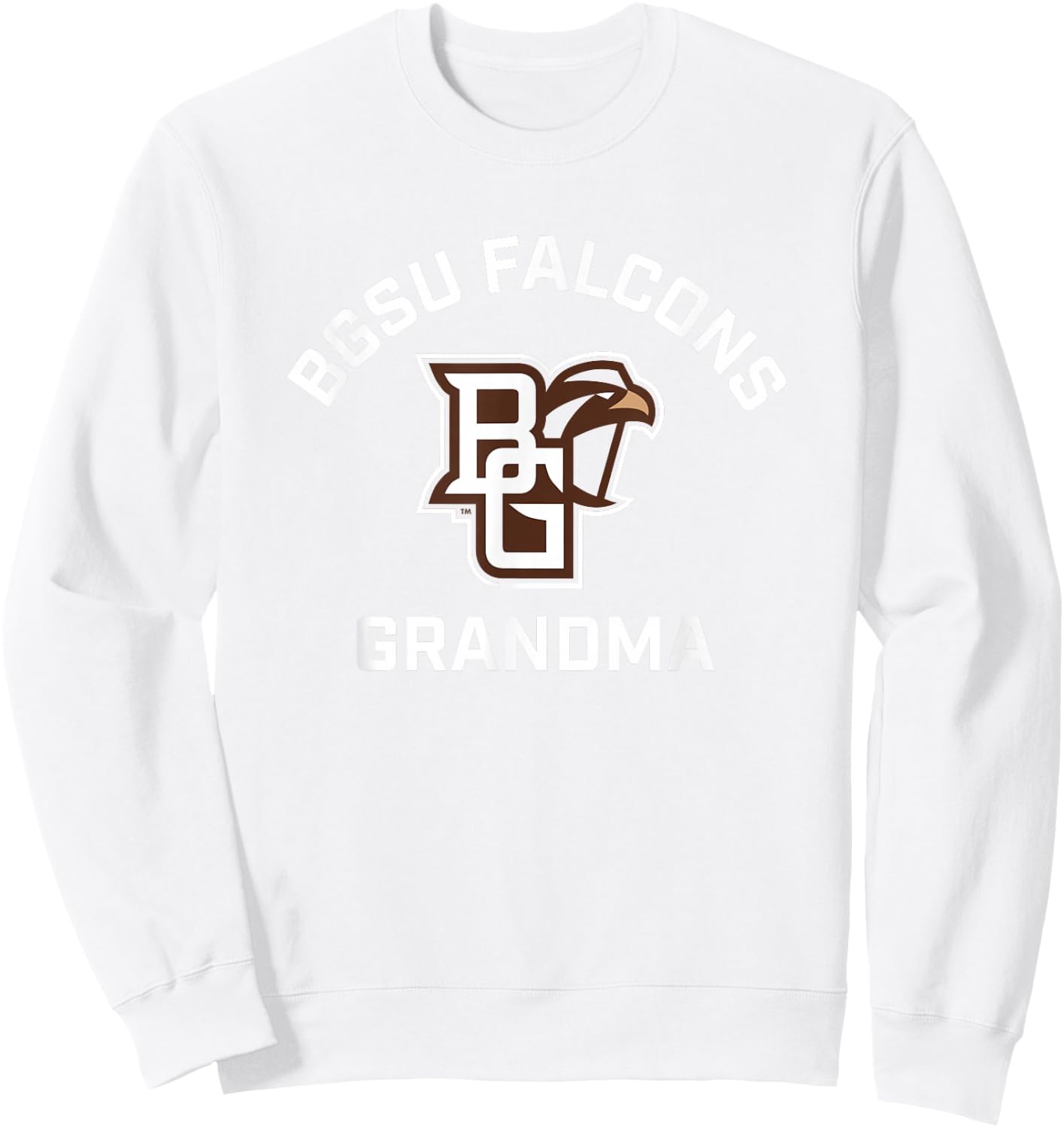 Campus Lab BGSU Falcons Orange -Adults Short Sleeve , Small Sweatshirt - Sweatshirt | White