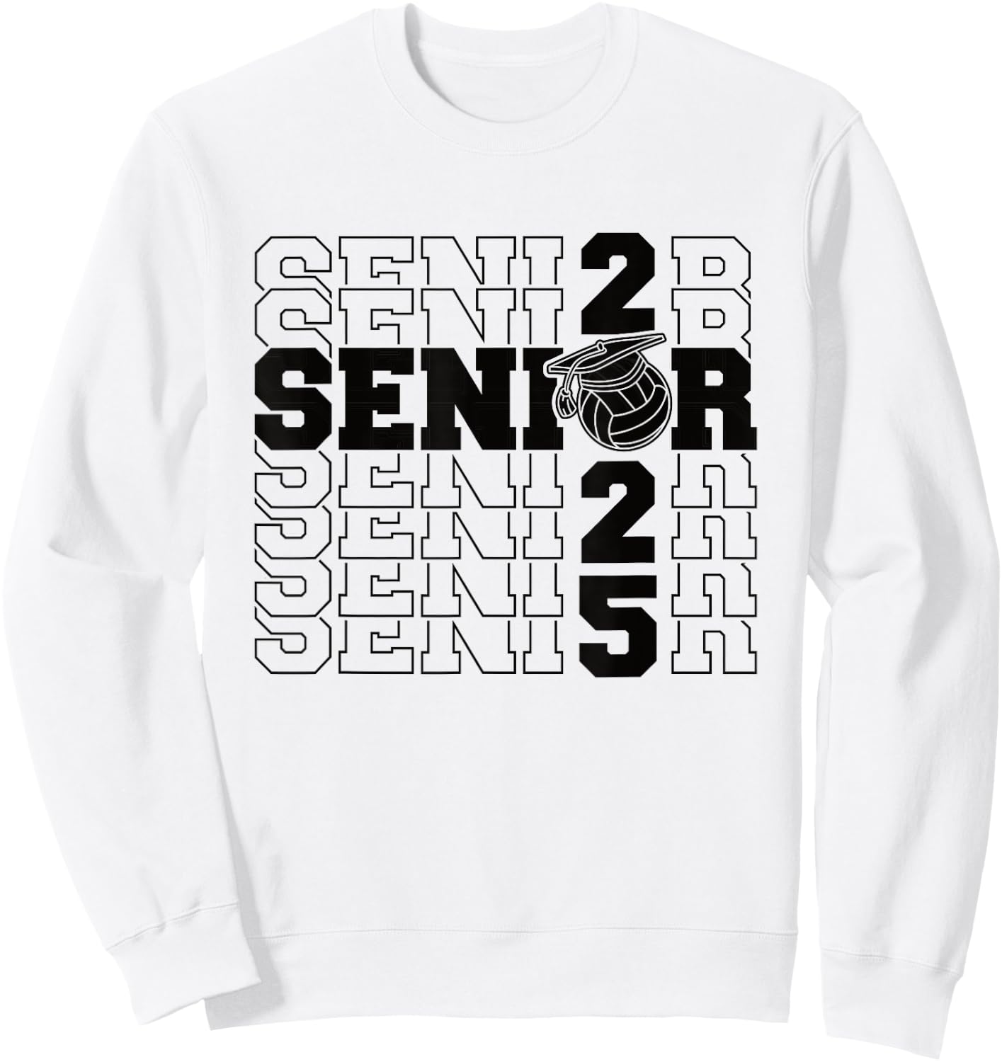 Class of 2025 Volleyball Senior Night Sweatshirt - Sweatshirt | White