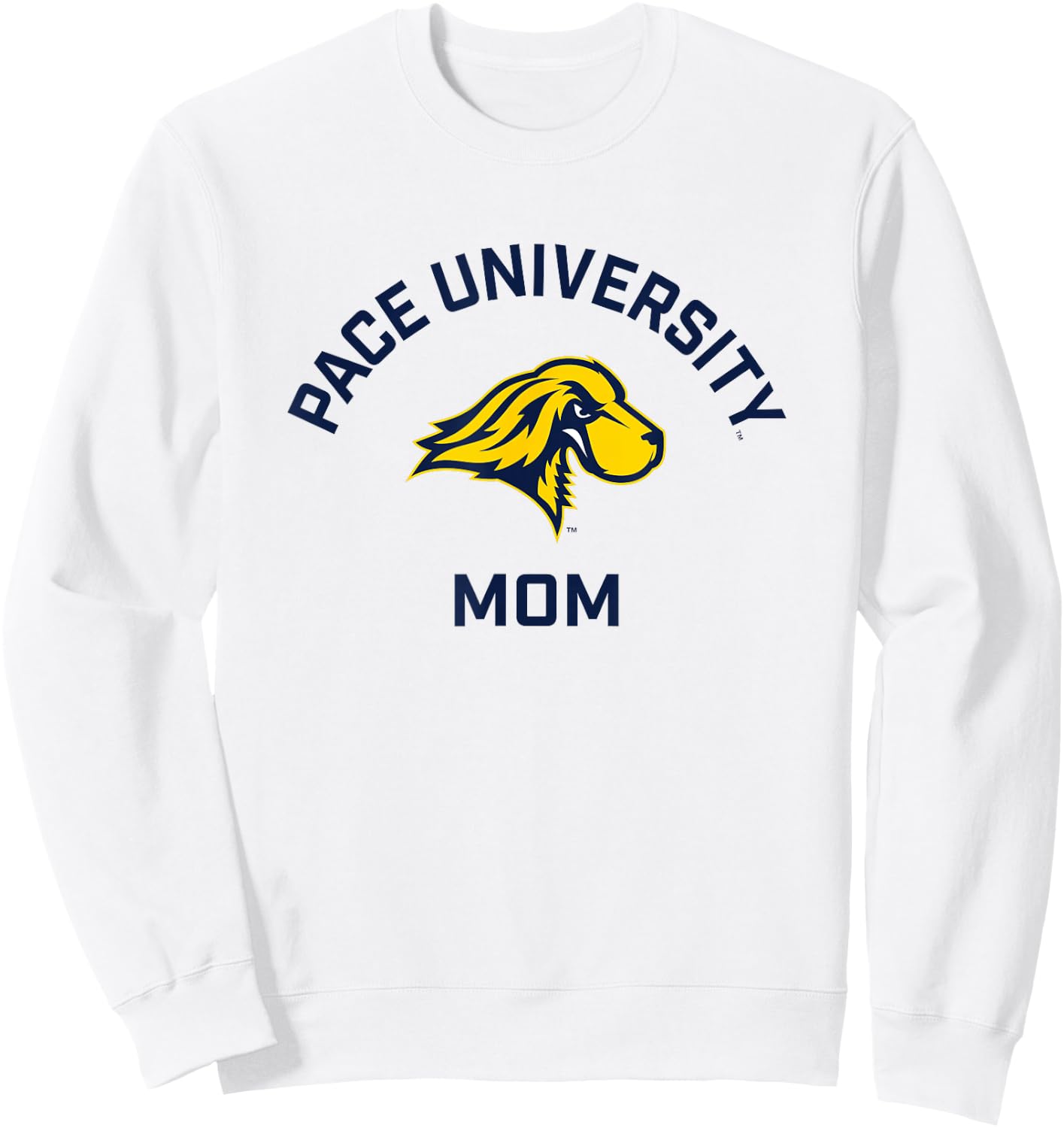 Pace University Setters Arched Mom Sweatshirt - Sweatshirt | White