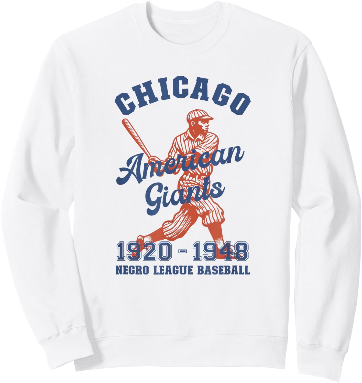 Vintage Negro League Baseball Chicago Illinois Sweatshirt - Sweatshirt | White