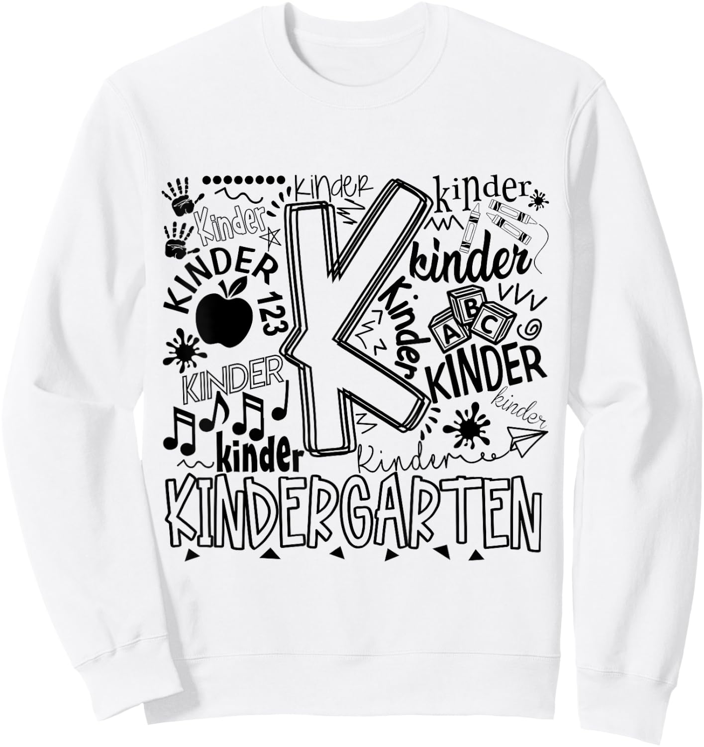 Nursery Typography Back To School Gift Sweatshirt - Sweatshirt | White