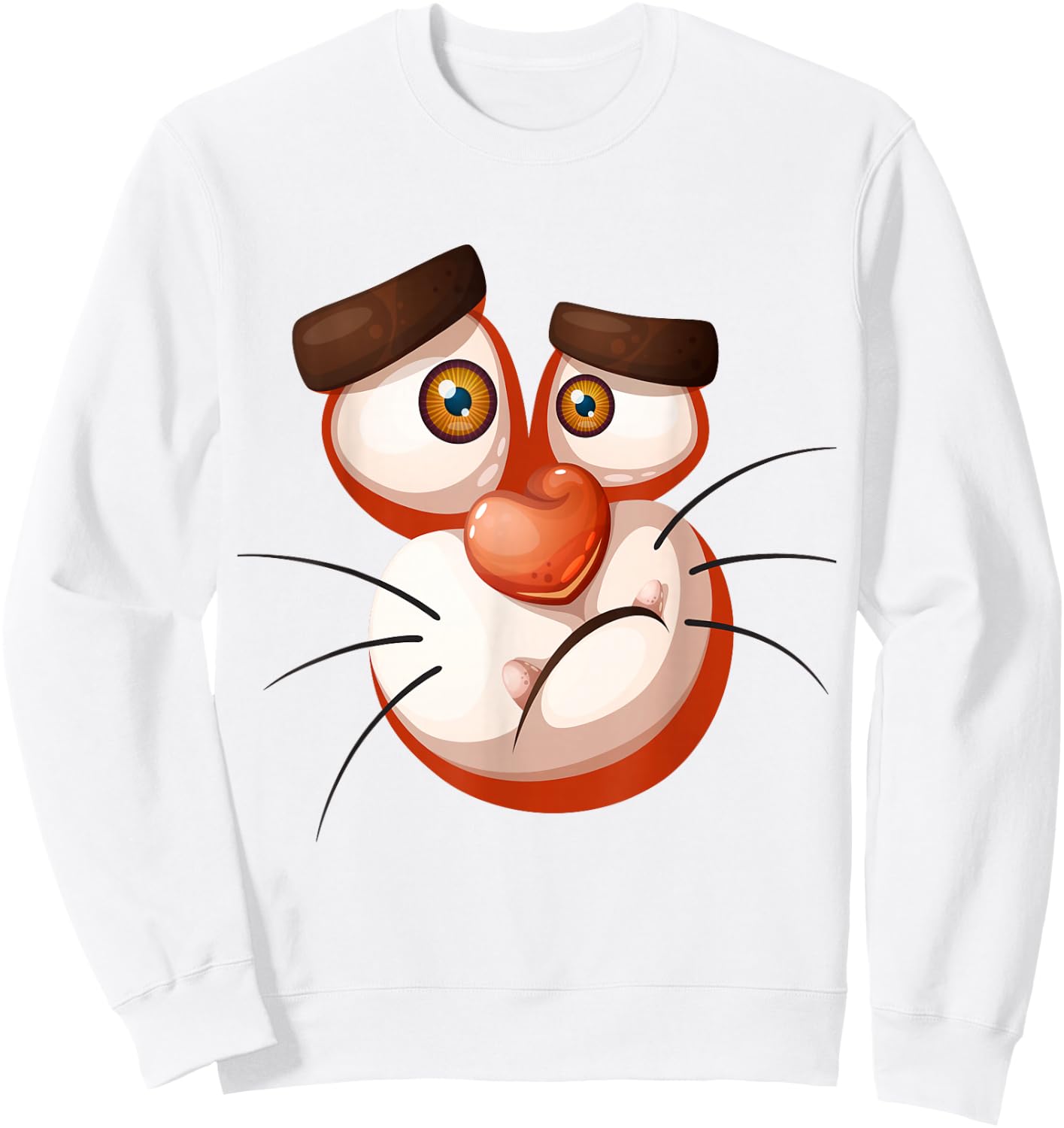 Tiger Halloween Costume Shirt Face Boys Girls Kids Sweatshirt - Sweatshirt | White