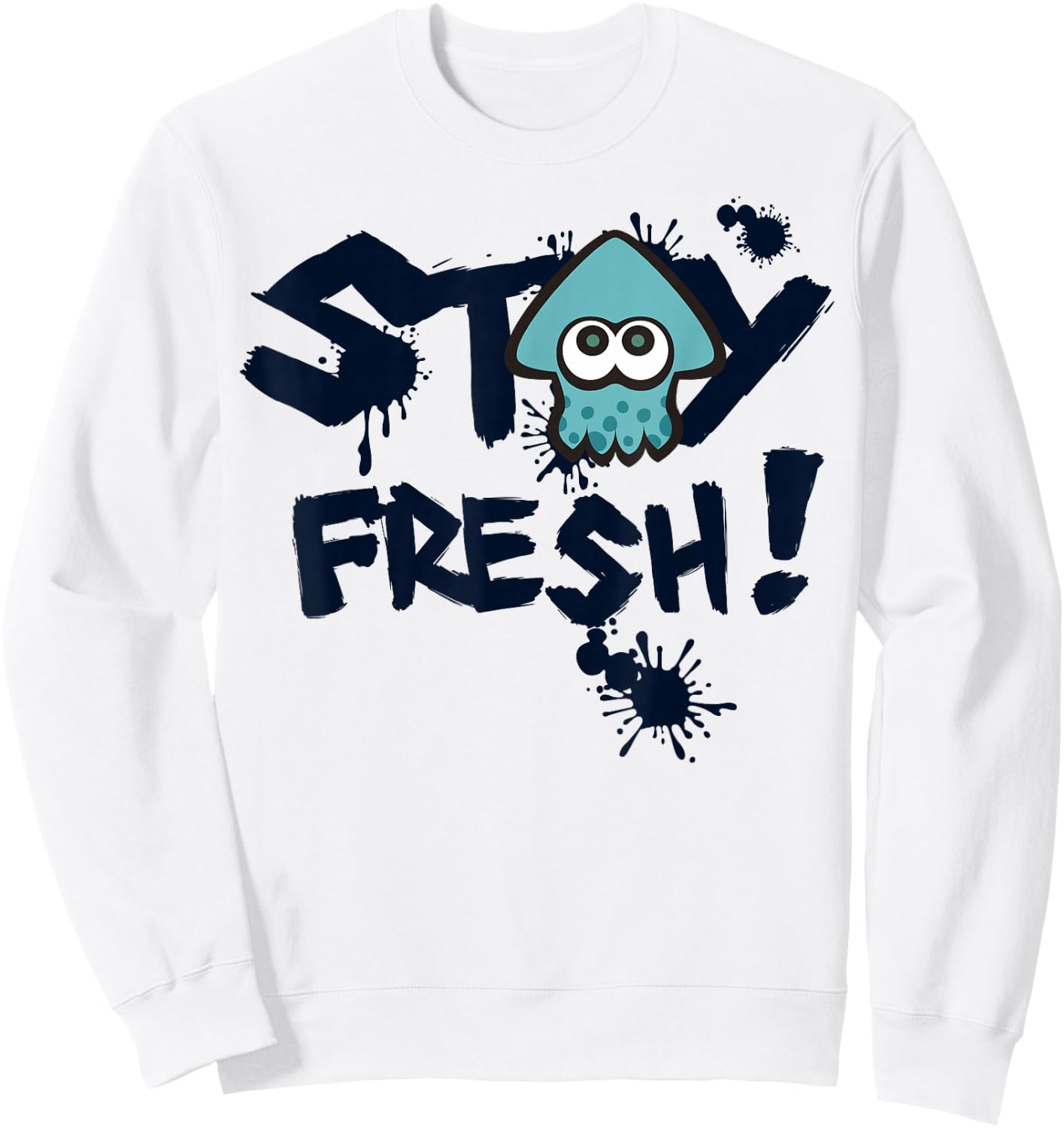 Nintendo Splatoon Stay Fresh Squid Ink Graphic Sweatshirt - Sweatshirt | White