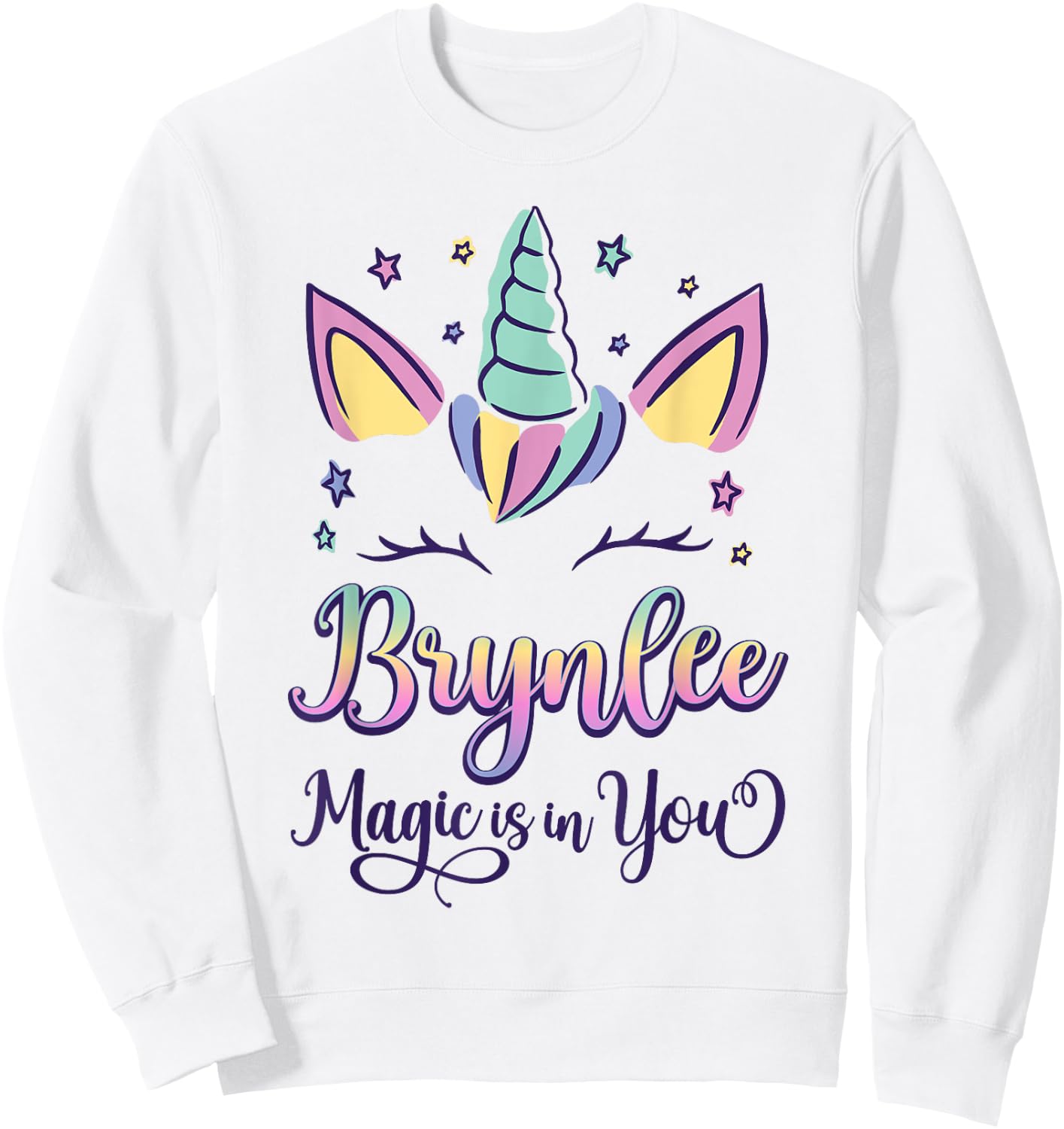 First Name Brynlee Personalized I Love Brynlee Sweatshirt - Sweatshirt | White