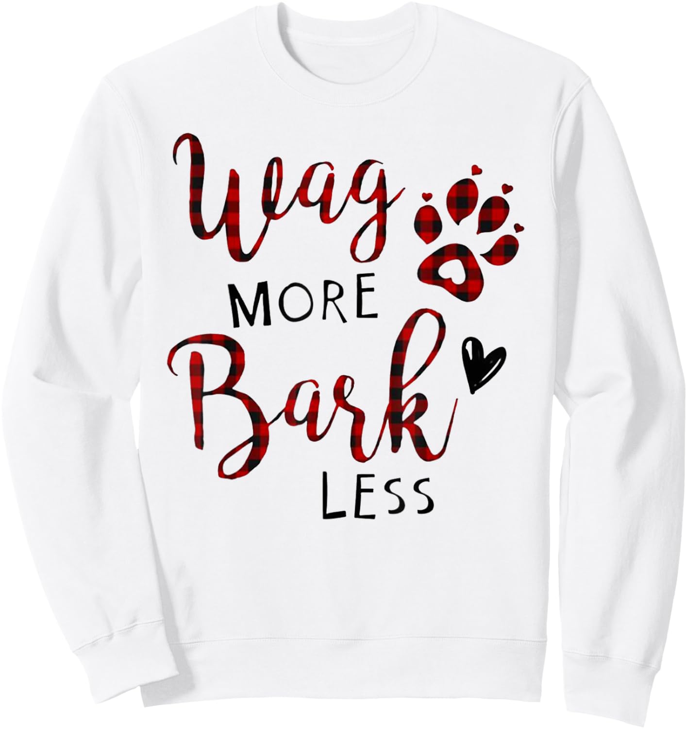 Funny Wag More Bark Less T Shirt Gift Men Sweatshirt - Sweatshirt | White