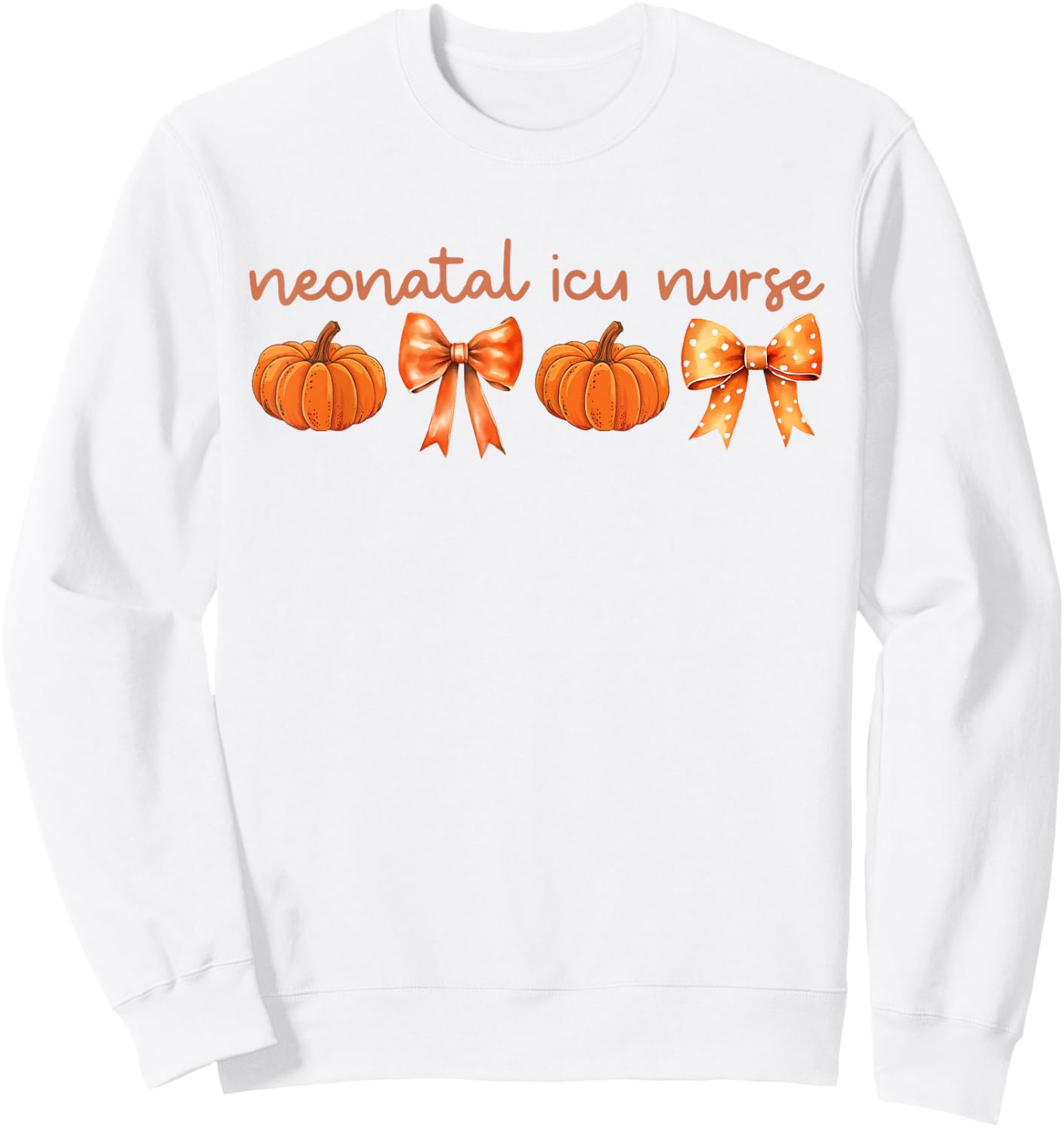 Neonatal Intensive Care Unit NICU Coquette Autumn Fall Sweatshirt - Sweatshirt | White