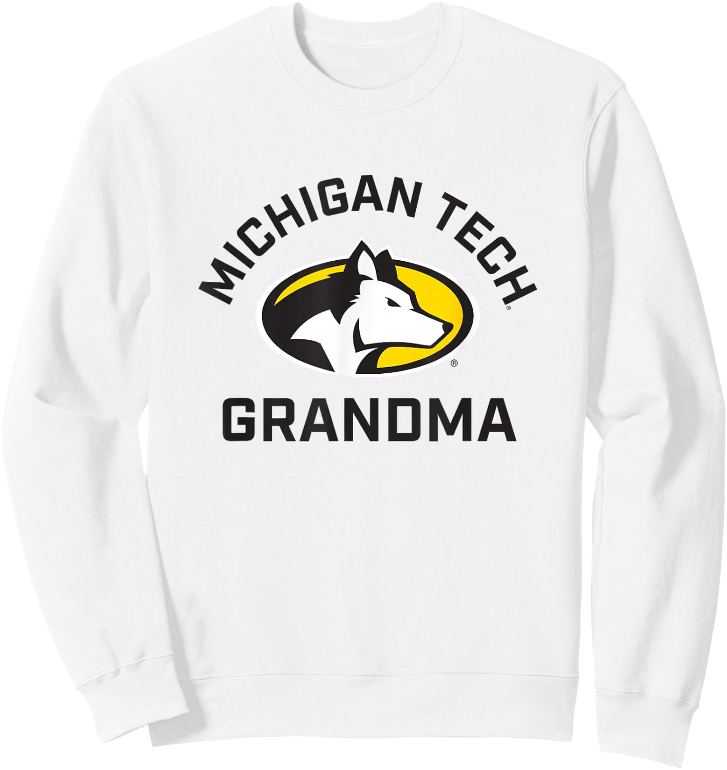 Michigan Tech Huskies Arched Grandma Sweatshirt - Sweatshirt | White