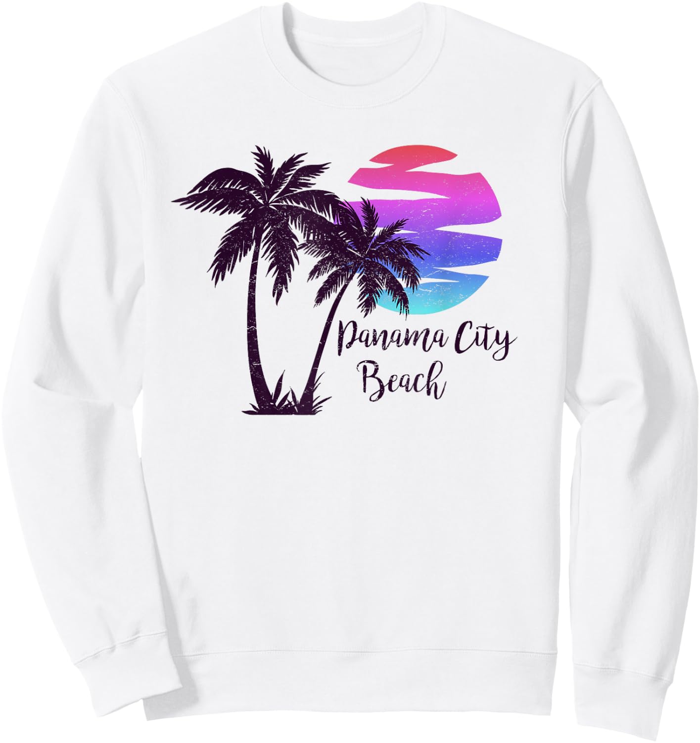 Panama City Beach Florida Spring Break Vacation Graphic Sweatshirt - Sweatshirt | White
