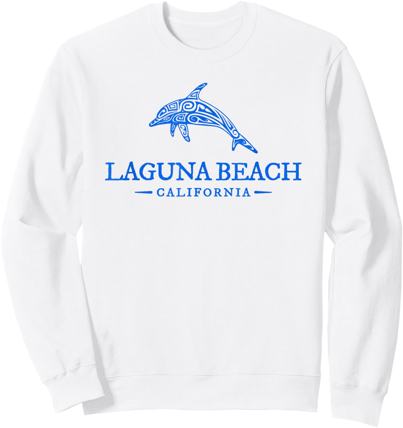 Laguna Beach California Dolphin Women Vacation Souvenir Sweatshirt - Sweatshirt | White