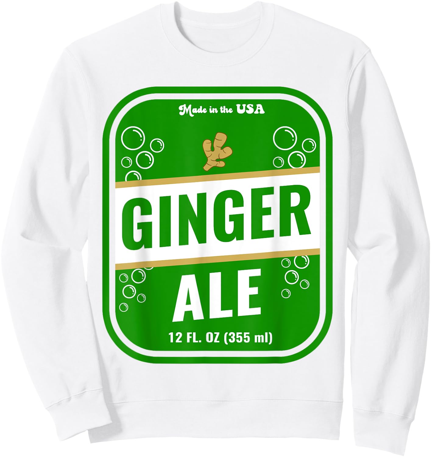 Halloween Costume Ginger Ale Unique Costume Idea Sweatshirt - Sweatshirt | White