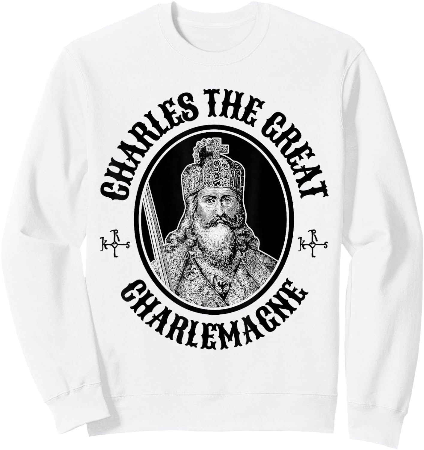 King Charles the Great Charlemagne Sweatshirt - Sweatshirt | White