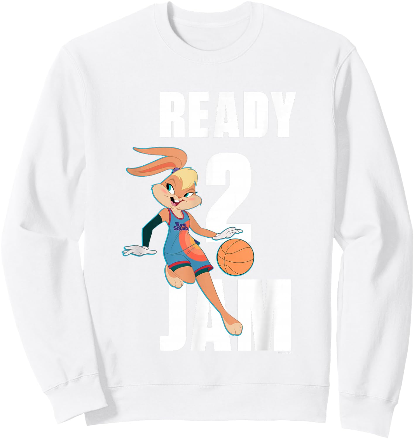 Space Jam 2 Iconic Lola Bunny Ready 2 Jam Big Chest Poster Sweatshirt - Sweatshirt | White