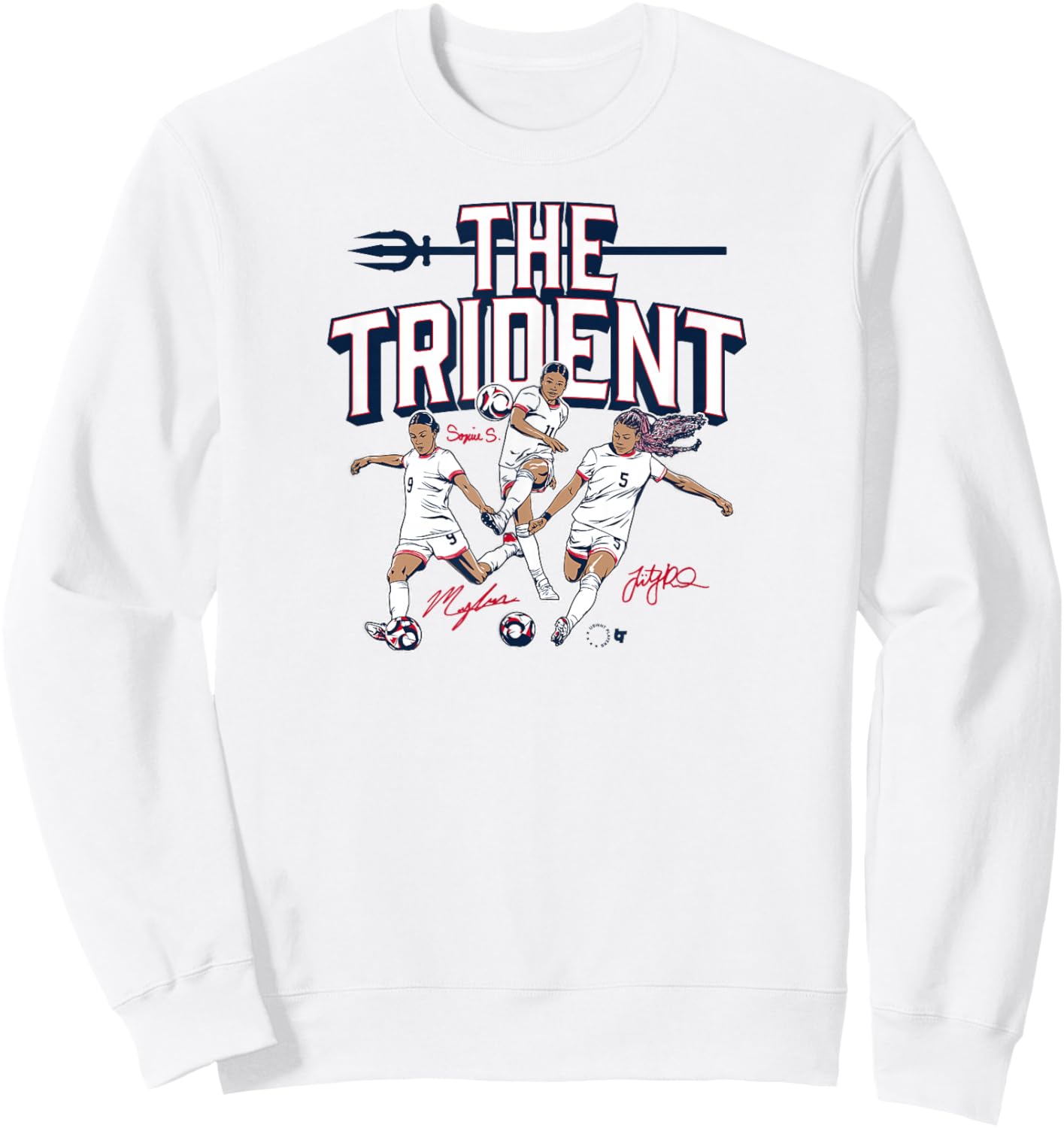 Swanson, Rodman, & Smith - The Trident - USA Women's Soccer Sweatshirt - Sweatshirt | White