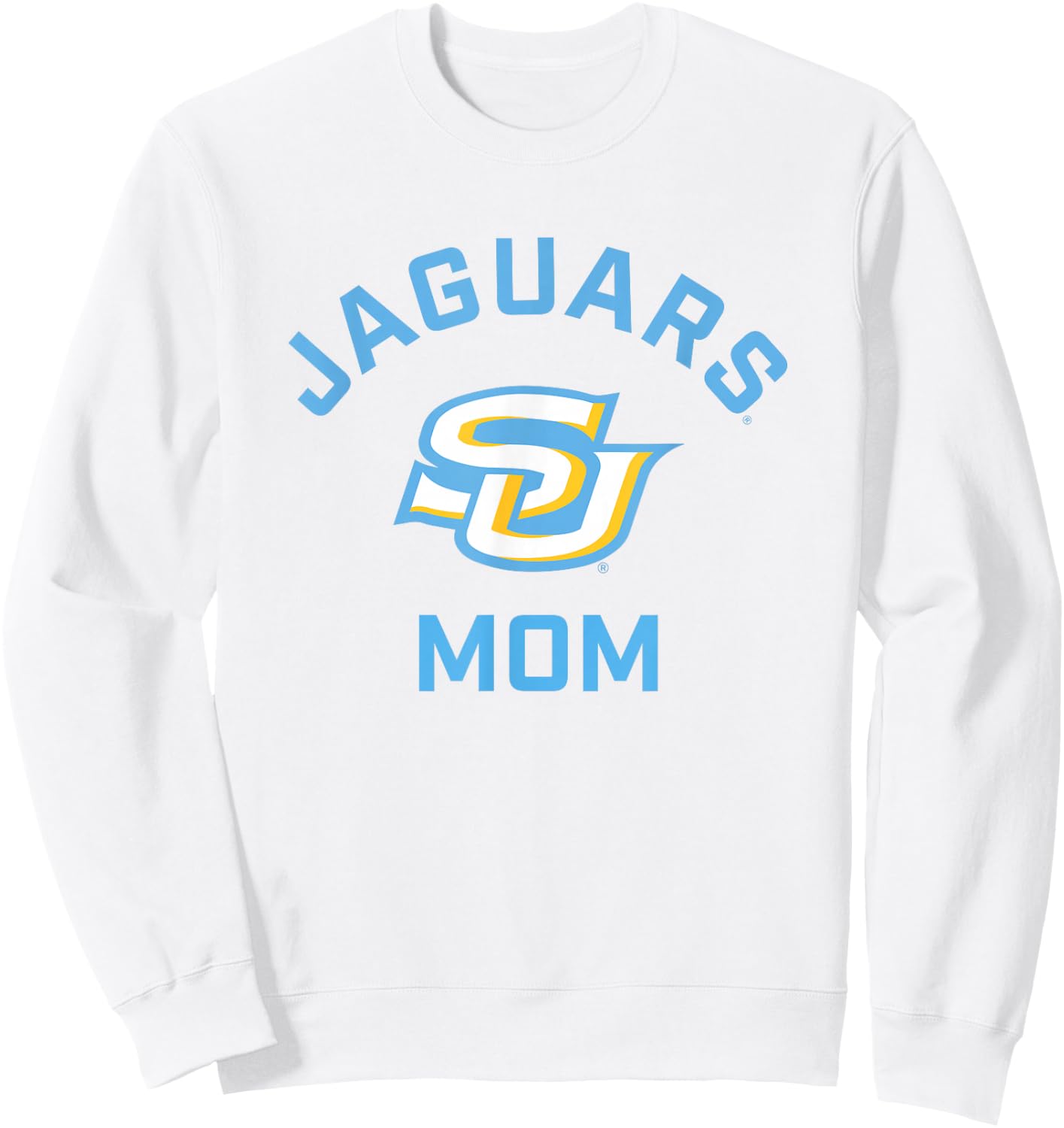 Southern University Jaguars Arched Mom Sweatshirt - Sweatshirt | White