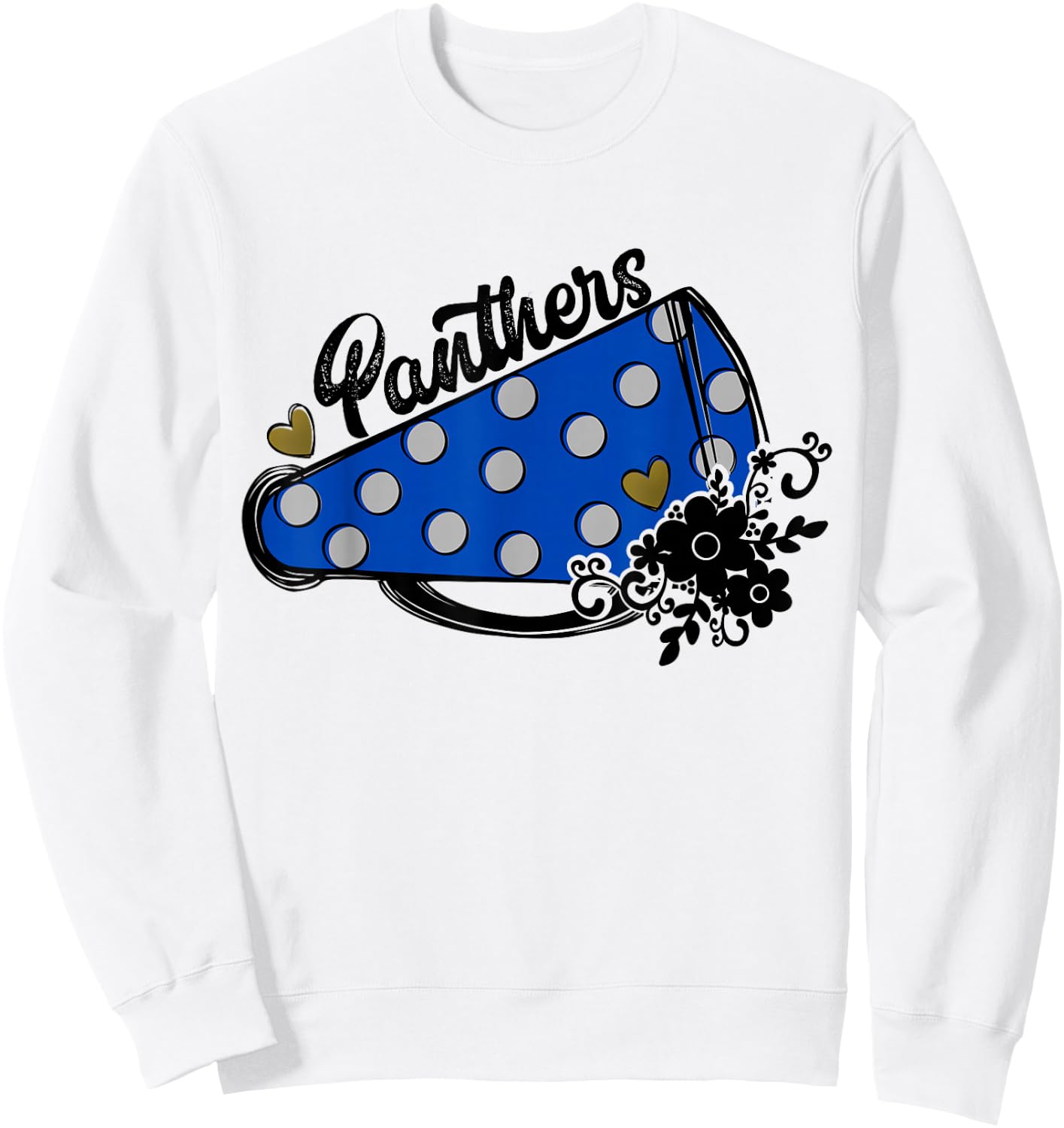 Cheerleader Cheer Panther School Sports Fan Team Spirit Sweatshirt - Sweatshirt | White